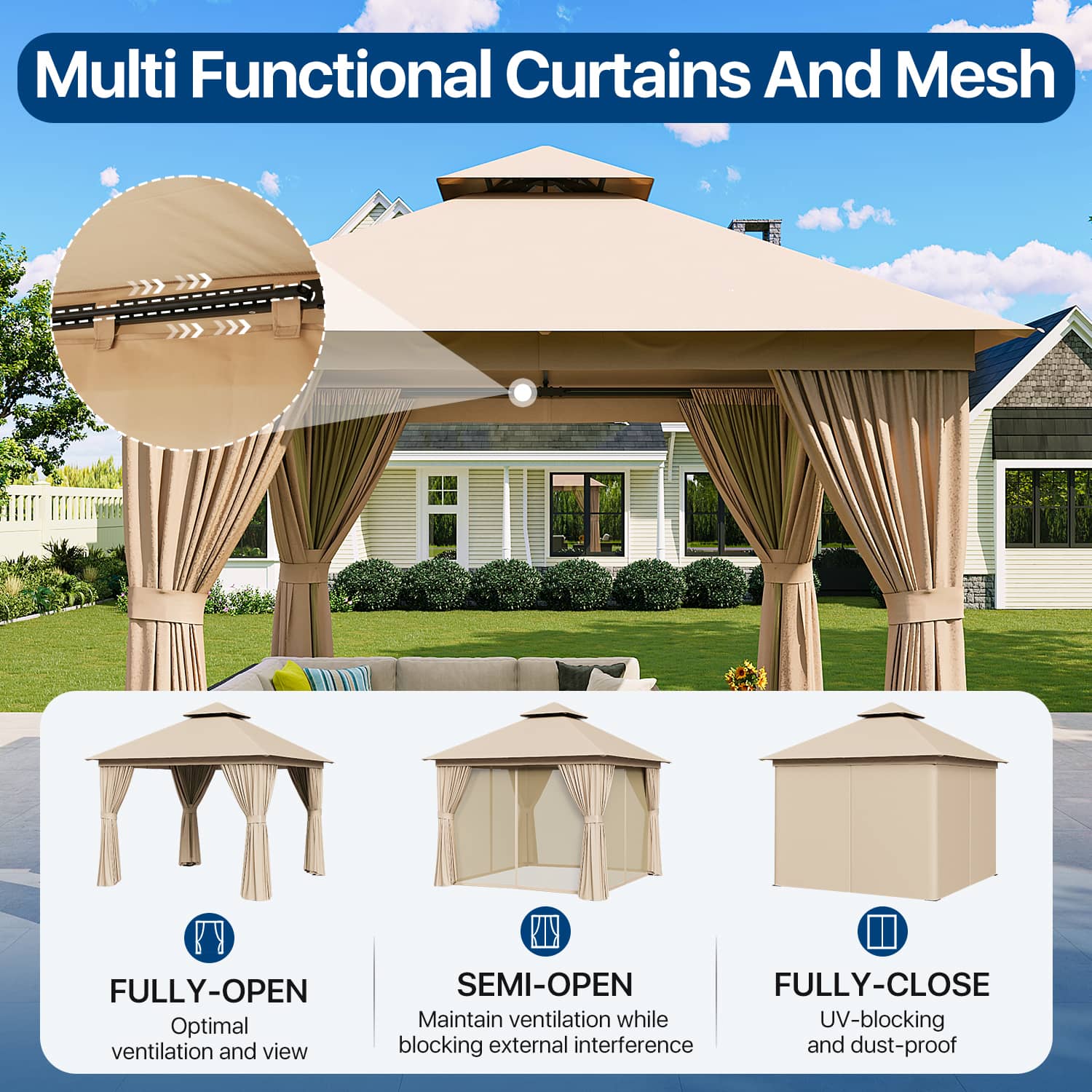 Sunmthink GBSM50E47 Wood-Resin-Gazebos - View #7