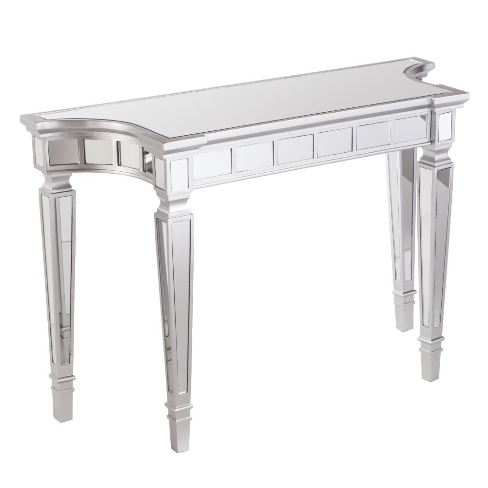 glam mirrored console table