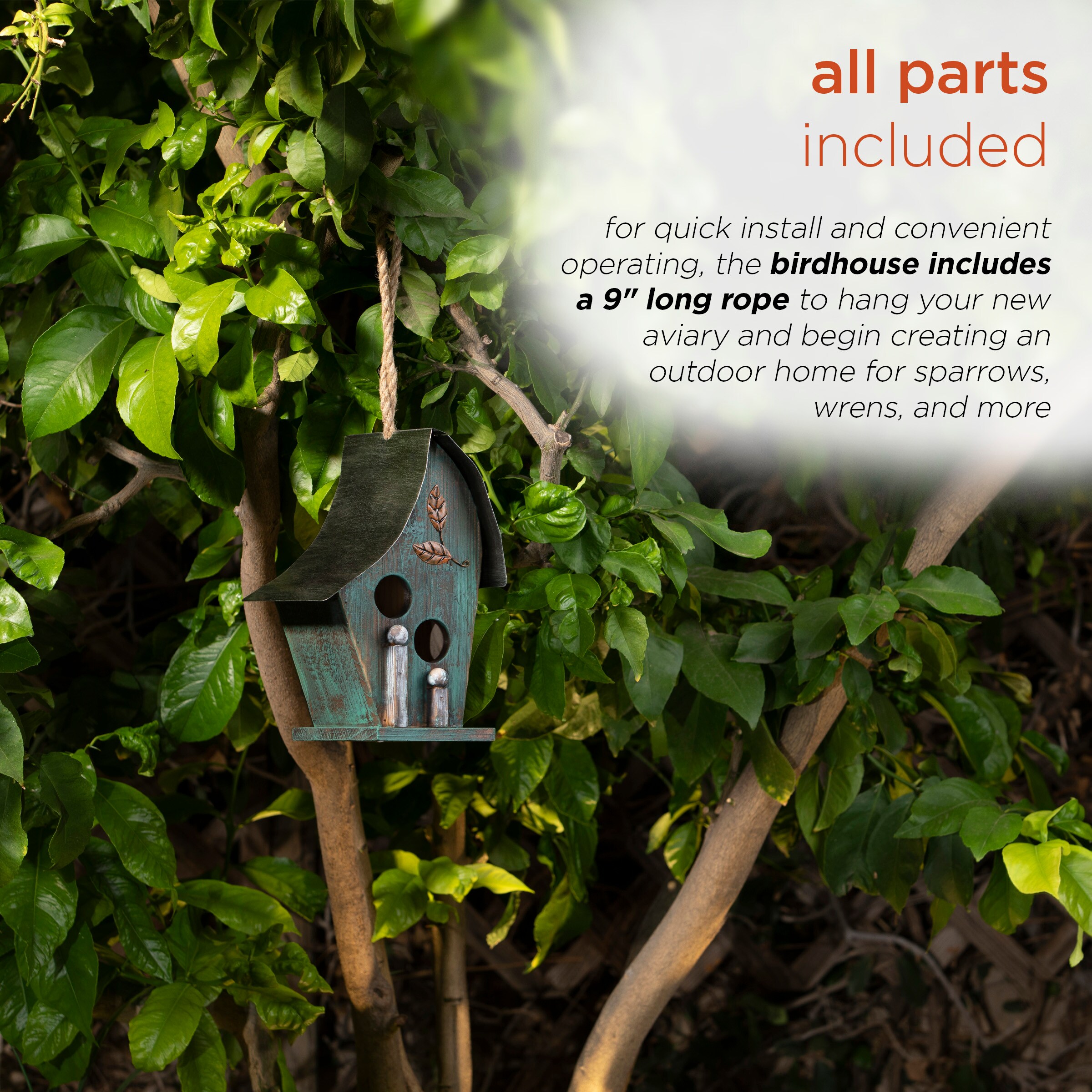 Alpine Corporation YEN134HH-TUR Bird-Houses - View #5