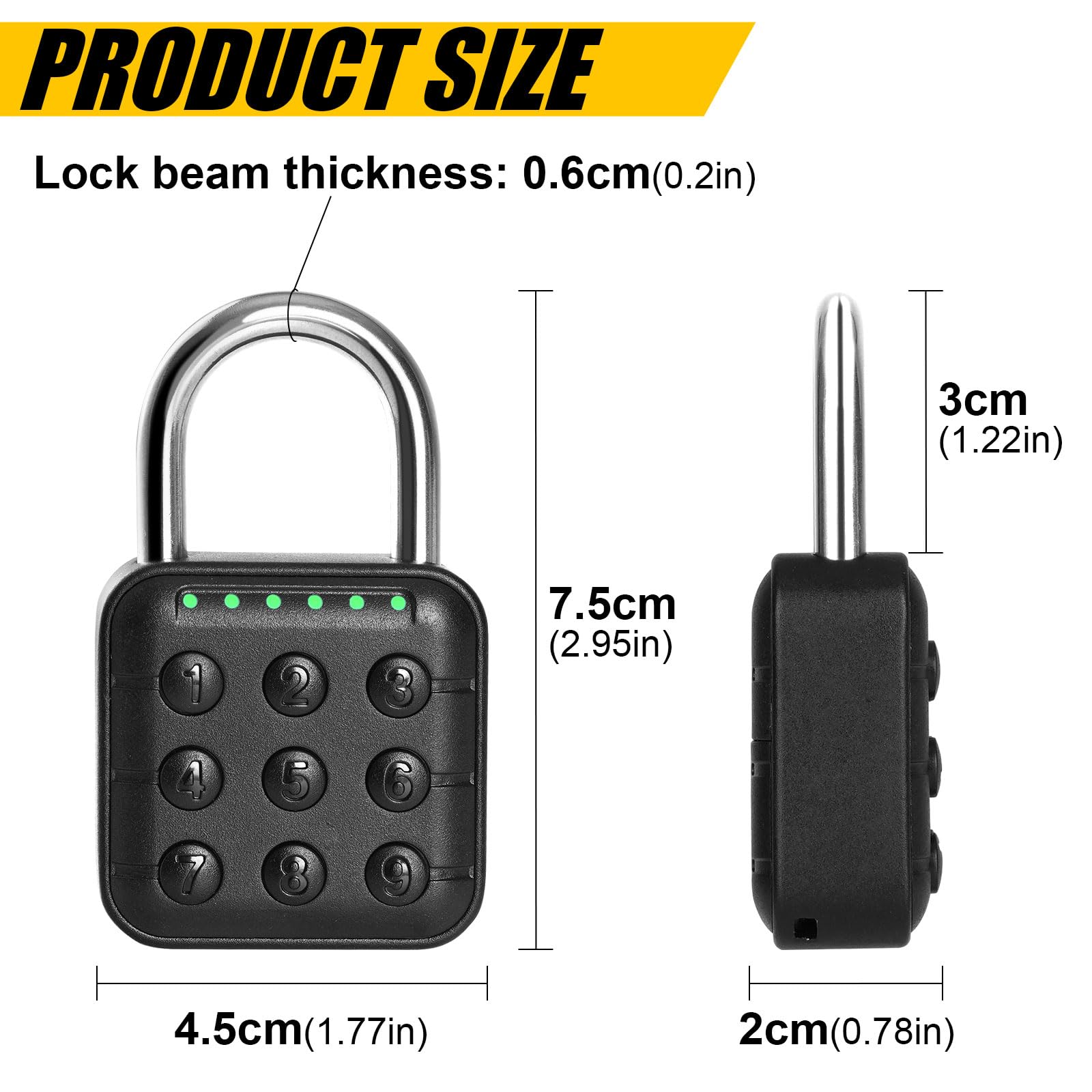 LAIFUCAM LLA0803A229 Padlocks-Locks-Cables - View #6