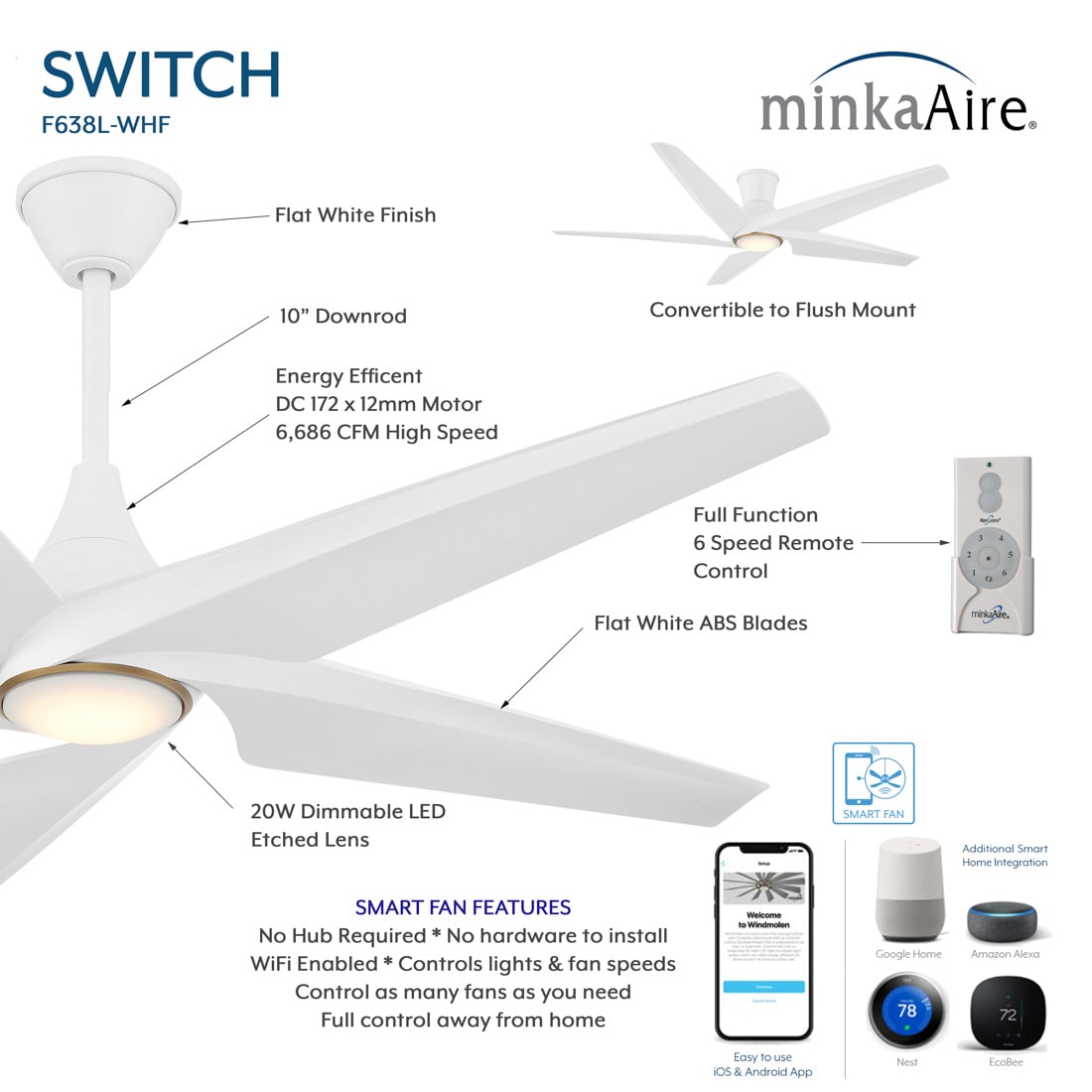Minka Aire F638L-WHF Ceiling-Fans - View #4