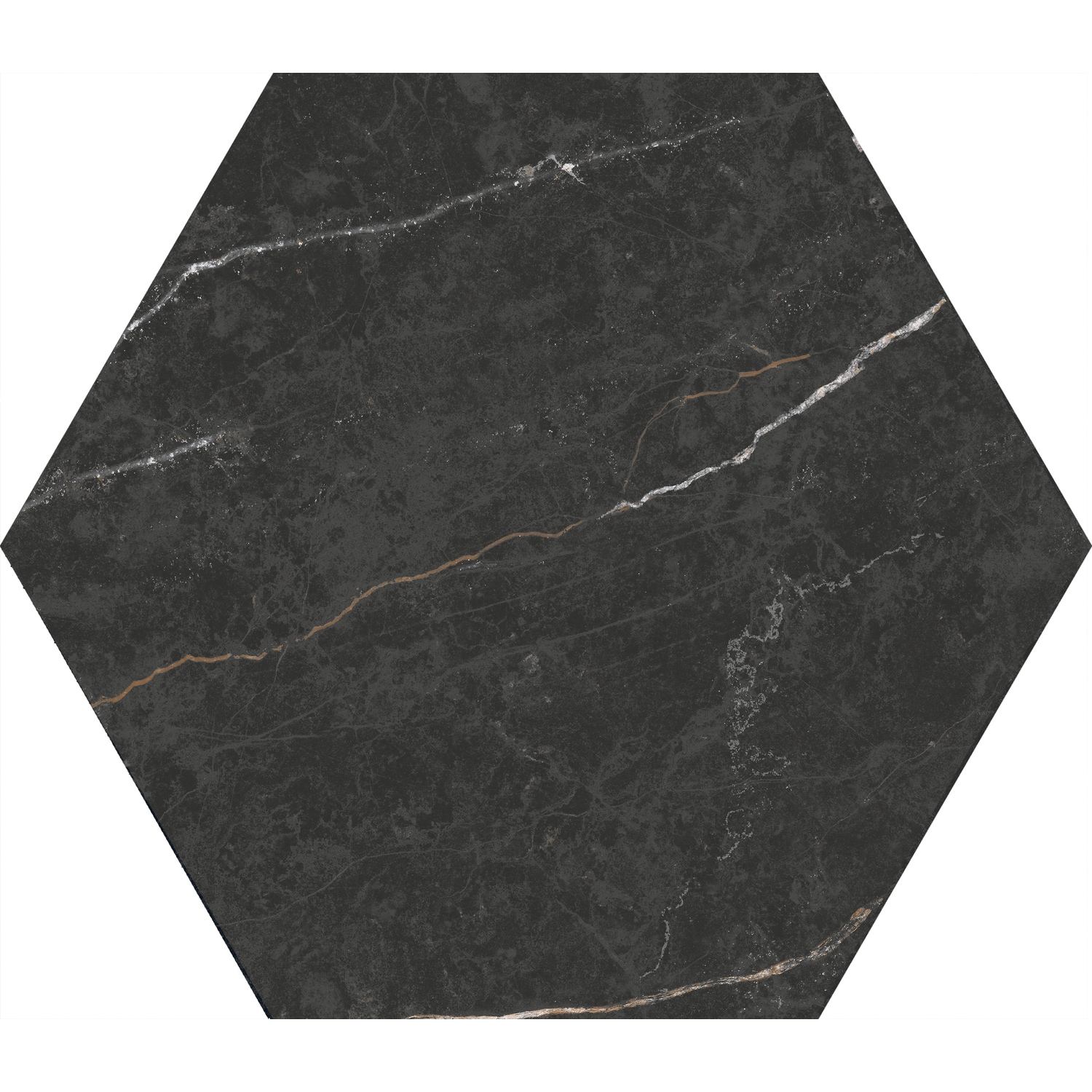 American Olean EC37HEX8MTLW Elevated Craft Graphite 8-in x 9-in Matte Porcelain Patterned Hexagon Floor and Wall Tile (0.374-sq. ft/ Piece)