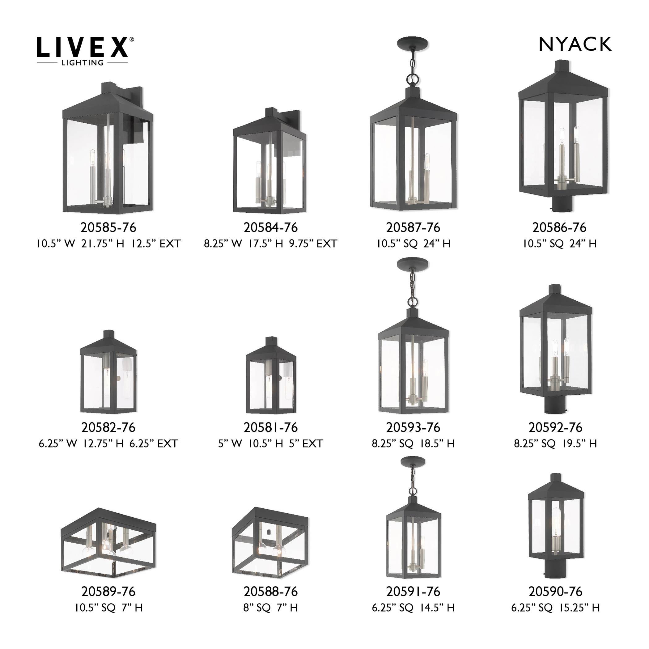 Scandinavian Gray Brass 3-Light Outdoor Post Lantern with Clear Glass