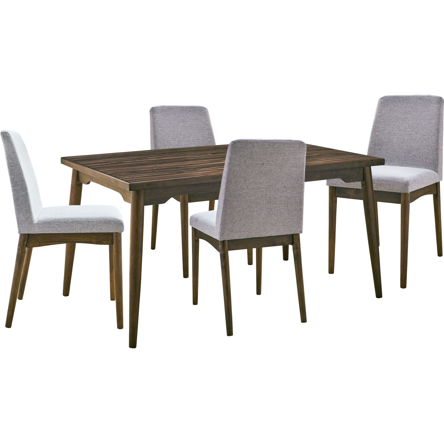 Hanover HDR008-5PC-BR Brown, Natural Contemporary/Modern Dining Room Set with Rectangular Table (Seats 4)