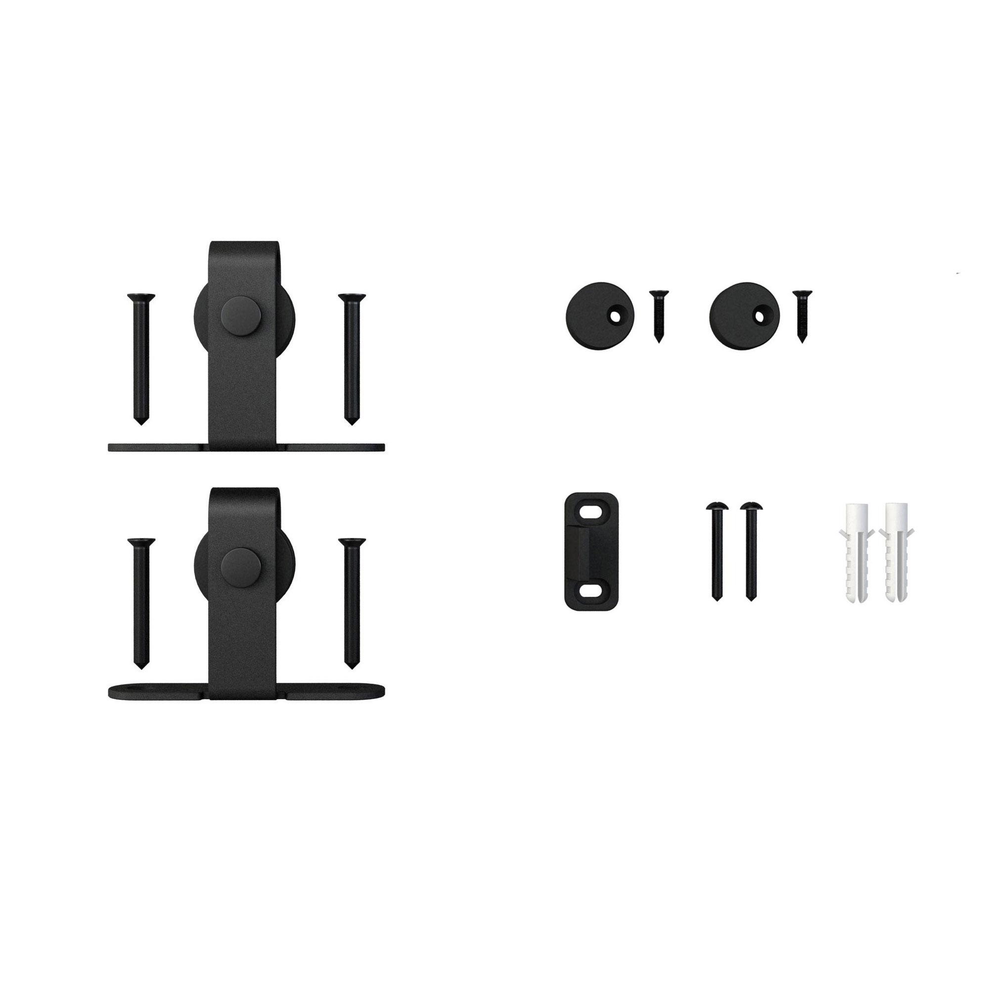 Architectural Products by Outwater 3P5.7.00069 Matte Black Indoor Top mount Single Double Roller