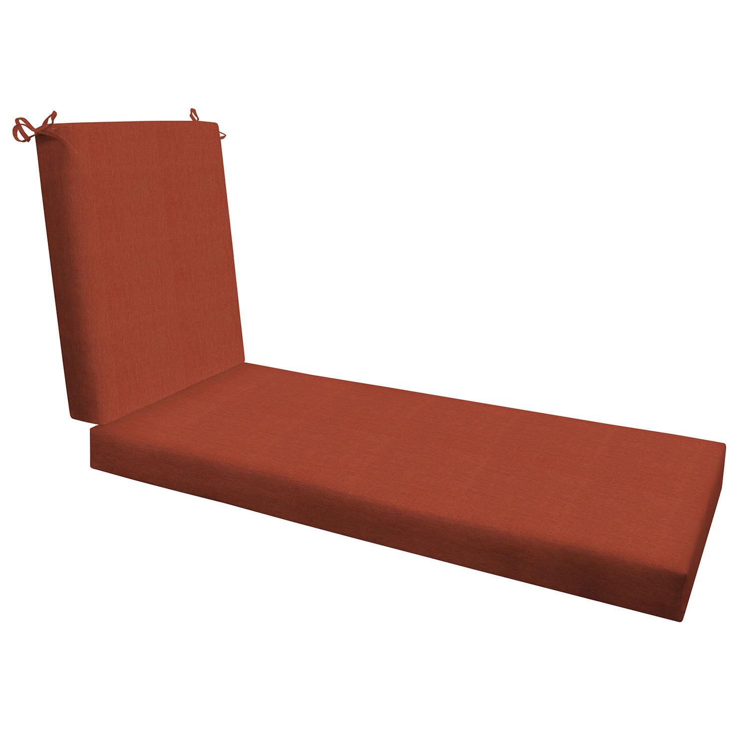 Style Selections 21403S-101A168 45-in x 22.5-in Textured Solid Terracotta Patio chaise lounge chair cushion