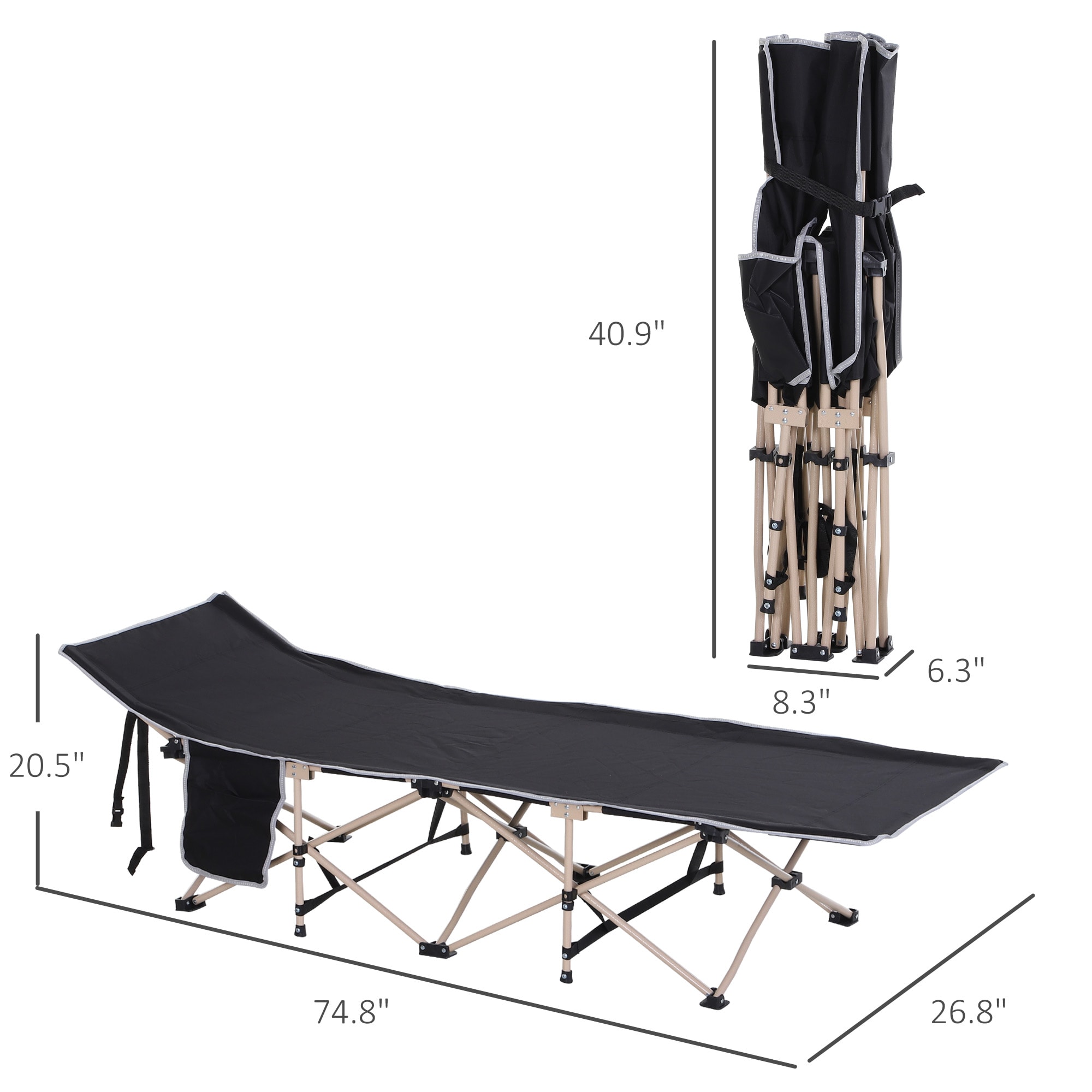 Outsunny A20-116BK cots - View #3