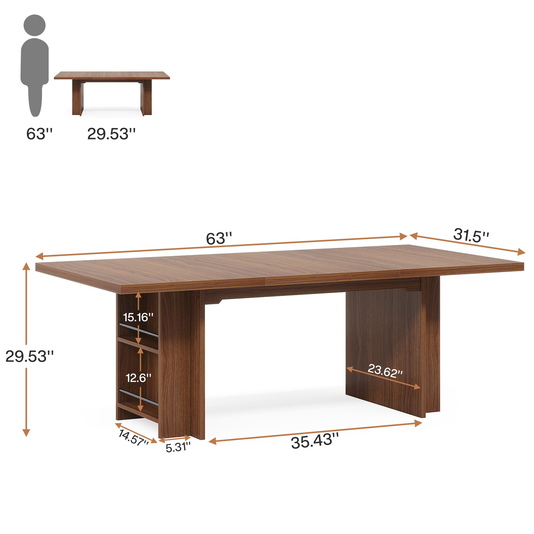 Tribesigns LWFD-NY164 Office-Tables - View #6