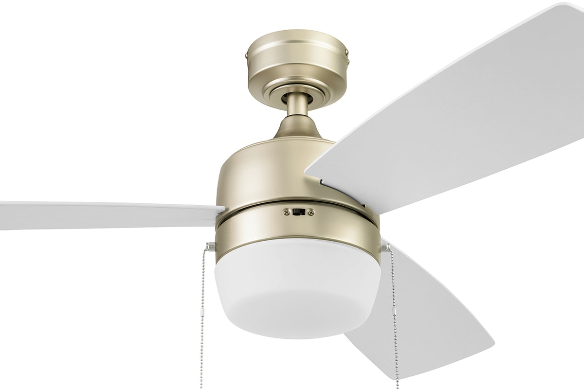 Honeywell Barcadero 44-in Champagne Indoor Ceiling Fan with Light