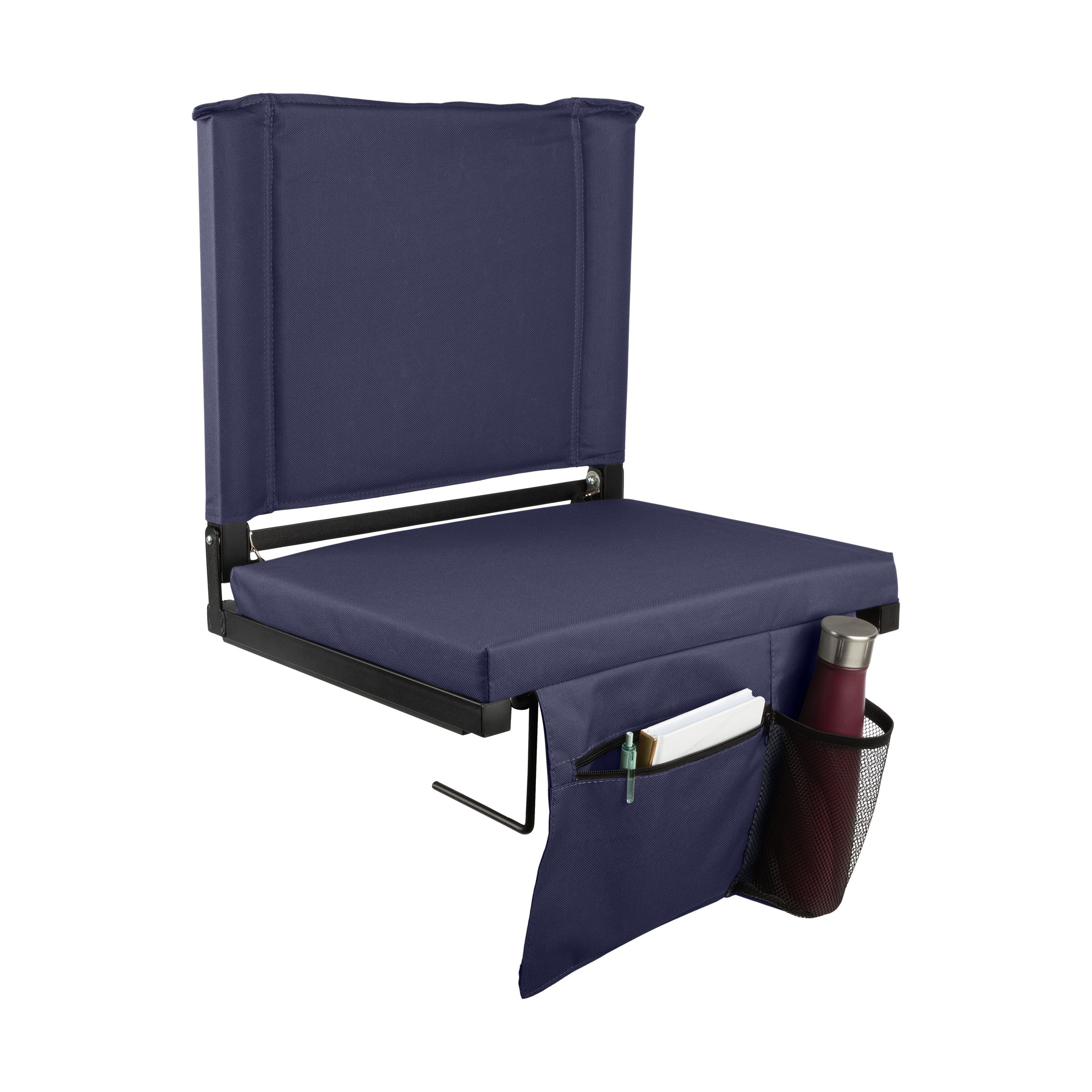 Home-Complete HC-3003-NVY 14-in x 16-in Polyester Bleacher seat