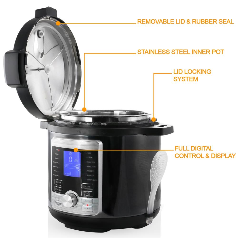 Megachef 6-quart Programmable Electric Pressure Cooker At Lowes.com