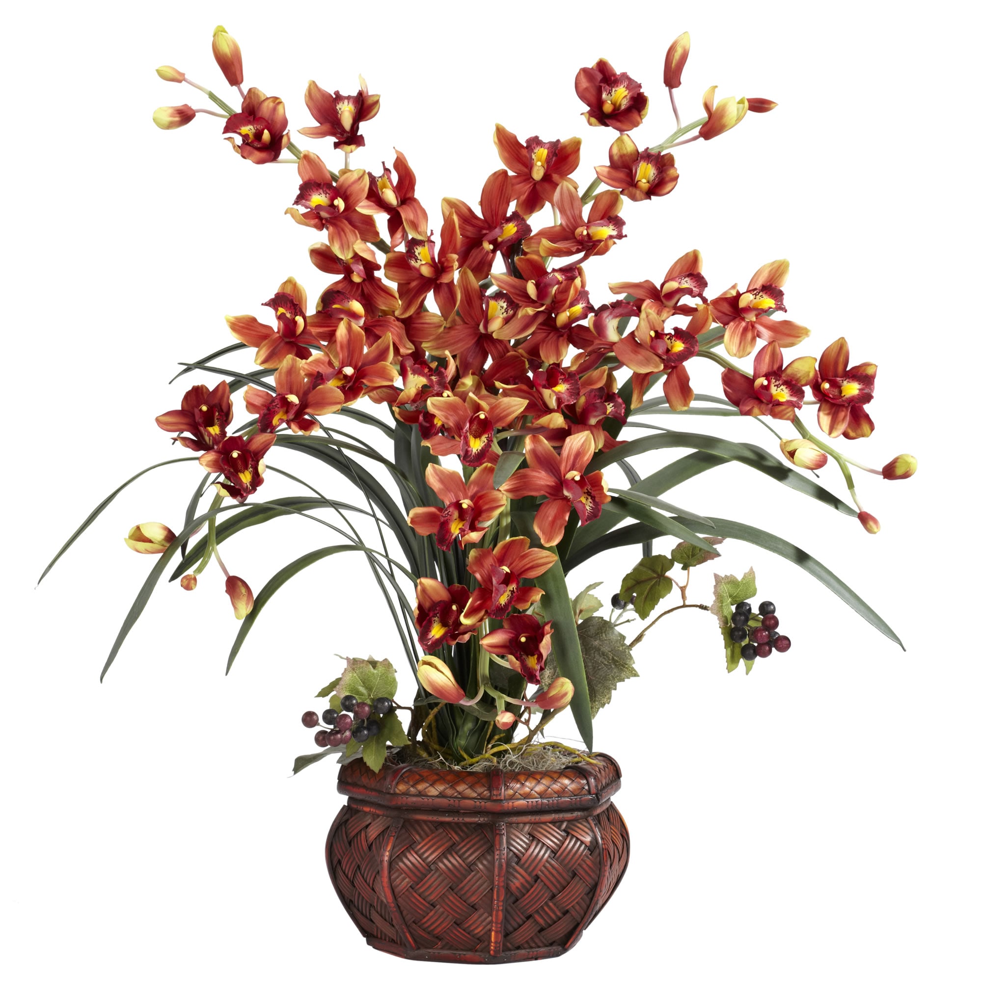 Nearly Natural 1245-BR 30-Inches Burgundy Indoor Desktop Silk Artificial flower