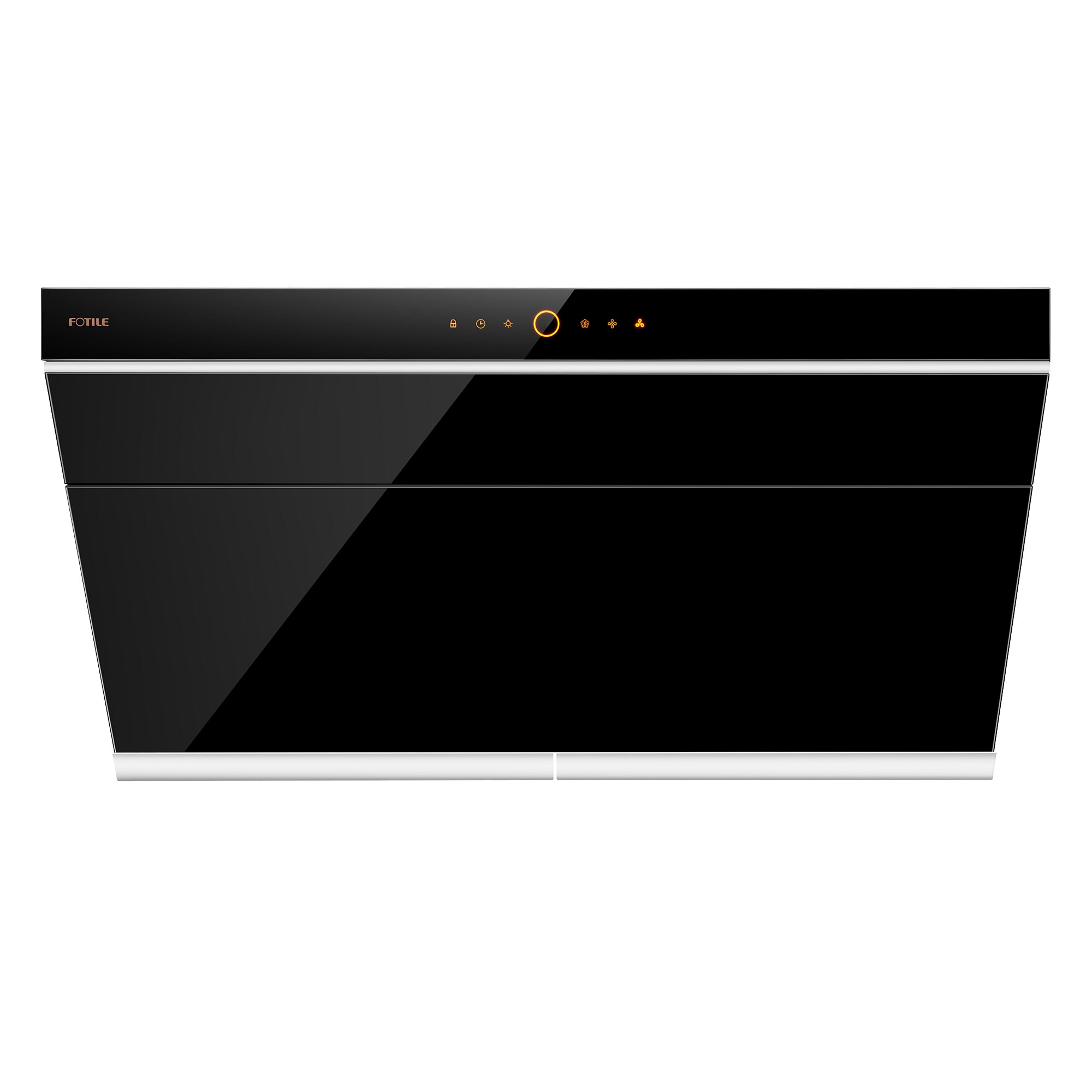 FOTILE Slant Vent 36-in Ducted 1000-CFM Onyx Black Tempered Glass Under ...