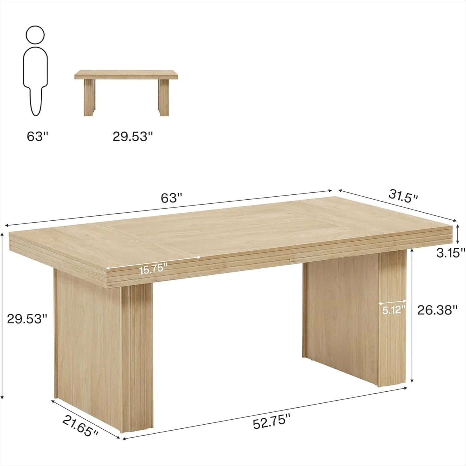 FlowLuxe 8Y95993TGPFA Dining-Tables - View #3