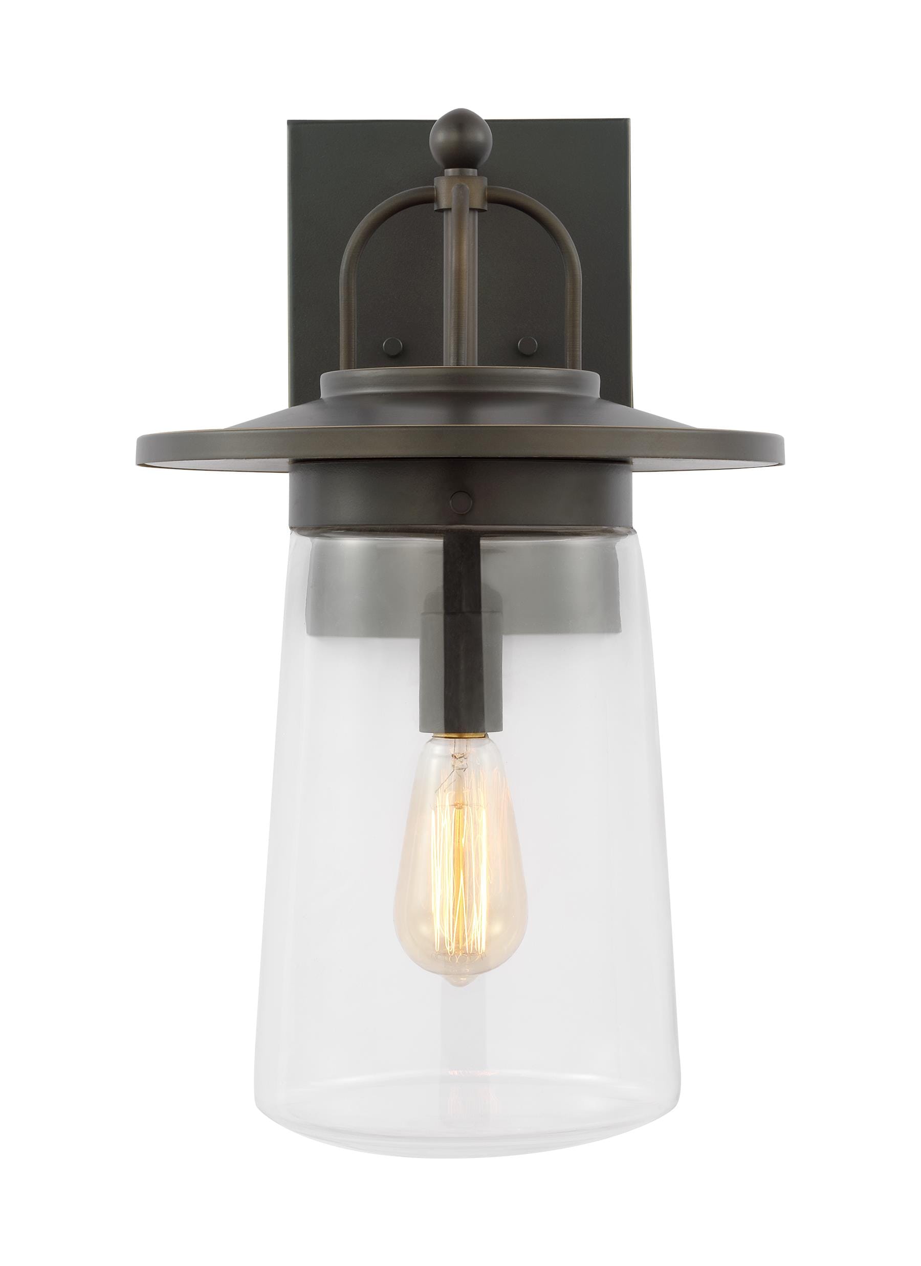 Generation Lighting 8708901-71 Tybee 1 -Light 18.63-in H Antique Bronze Hardwired Outdoor Wall Light