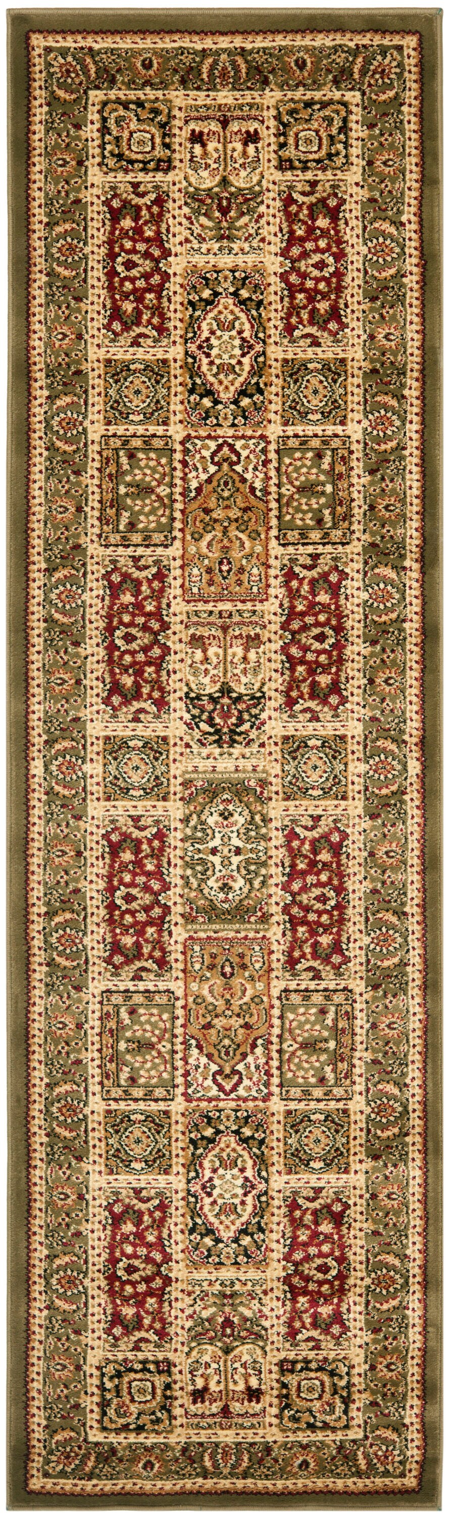 Safavieh LNH217A-220 Lyndhurst Bolero 2 x 20 (ft) Loomed Polypropylene Multi/Green Rectangular Indoor Floral/Botanical Oriental Runner rug