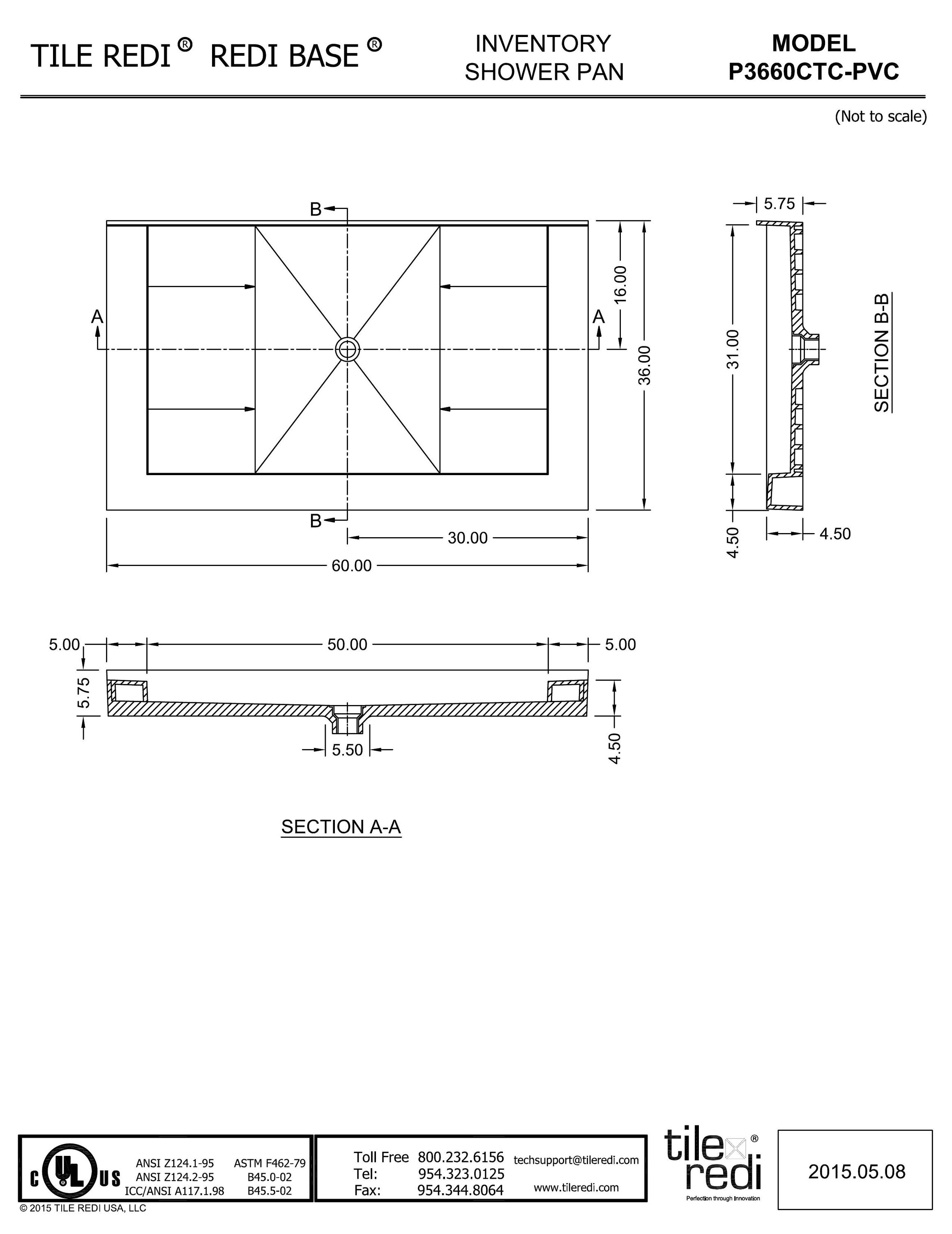 Tile Redi P3660CTC-PVC Shower-Floors - View #9