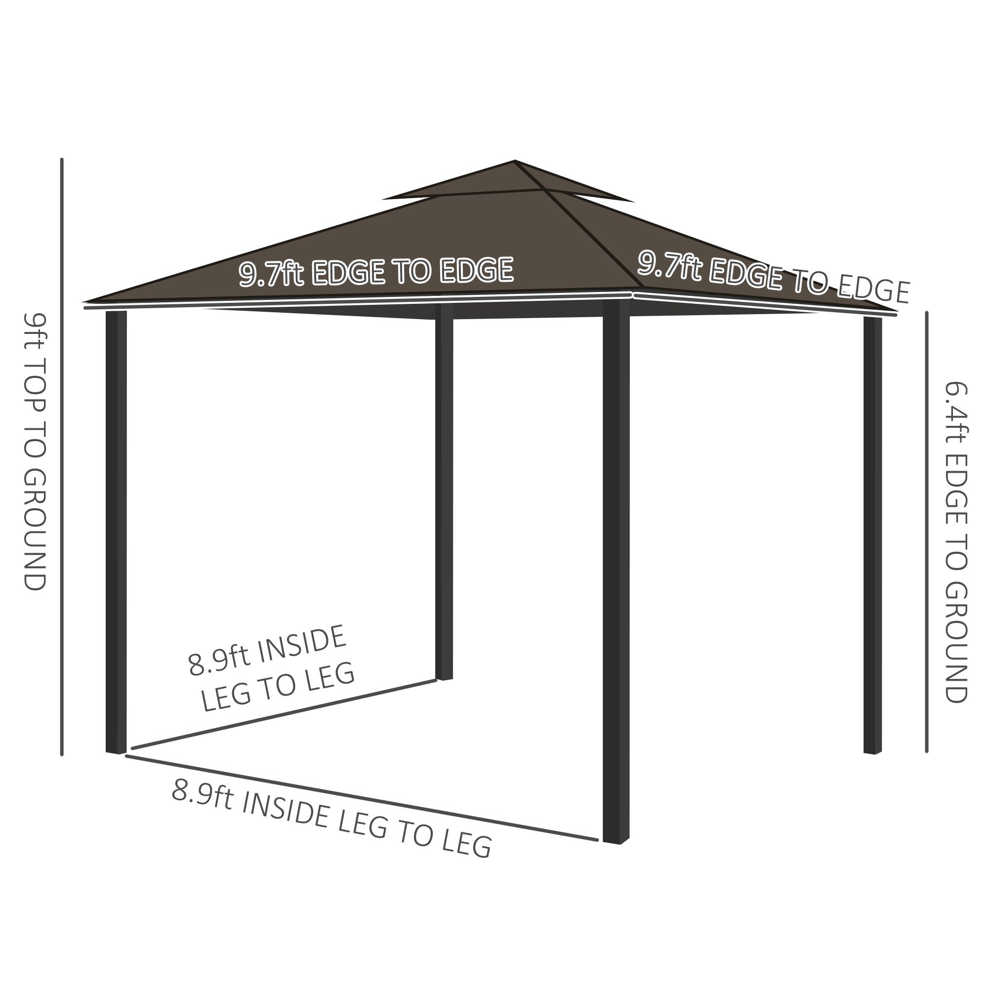 Forclover CHM-S00039 Wood-Resin-Gazebos - View #3
