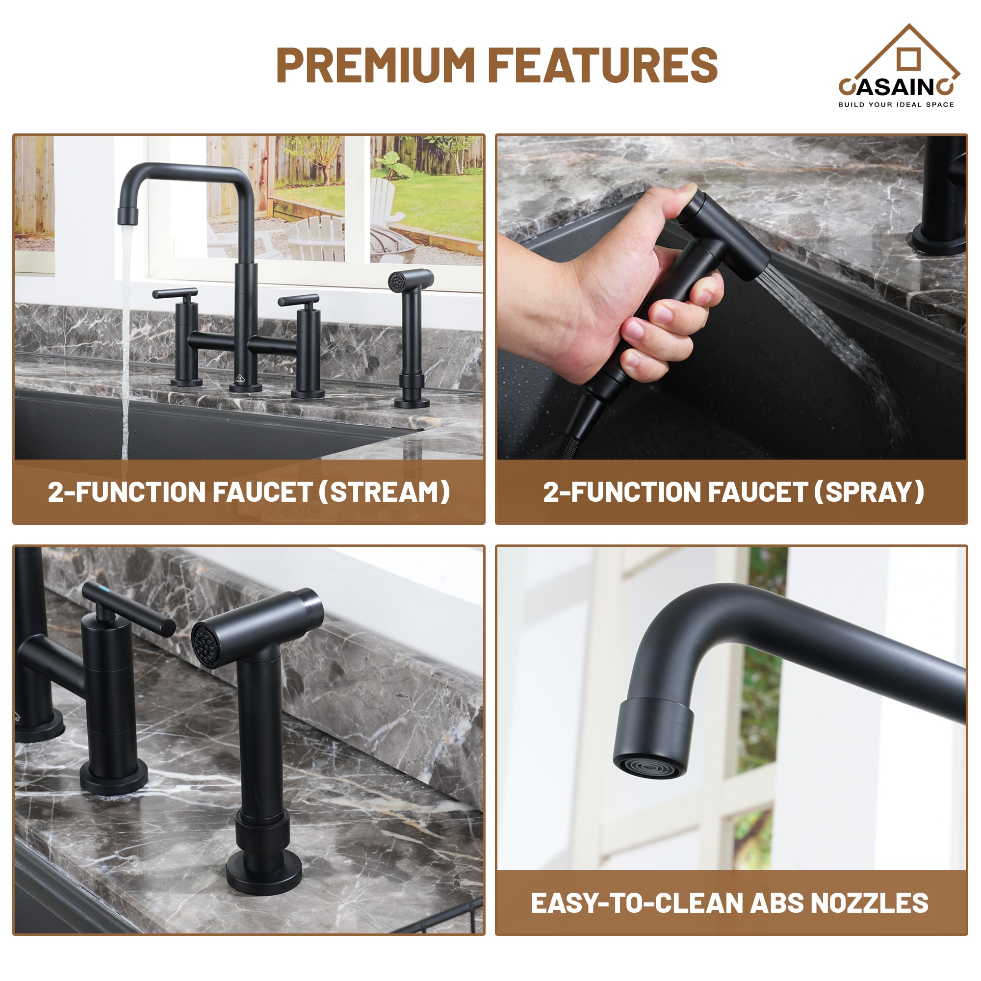 CASAINC KCLT0002-MB Kitchen-Faucets - View #5
