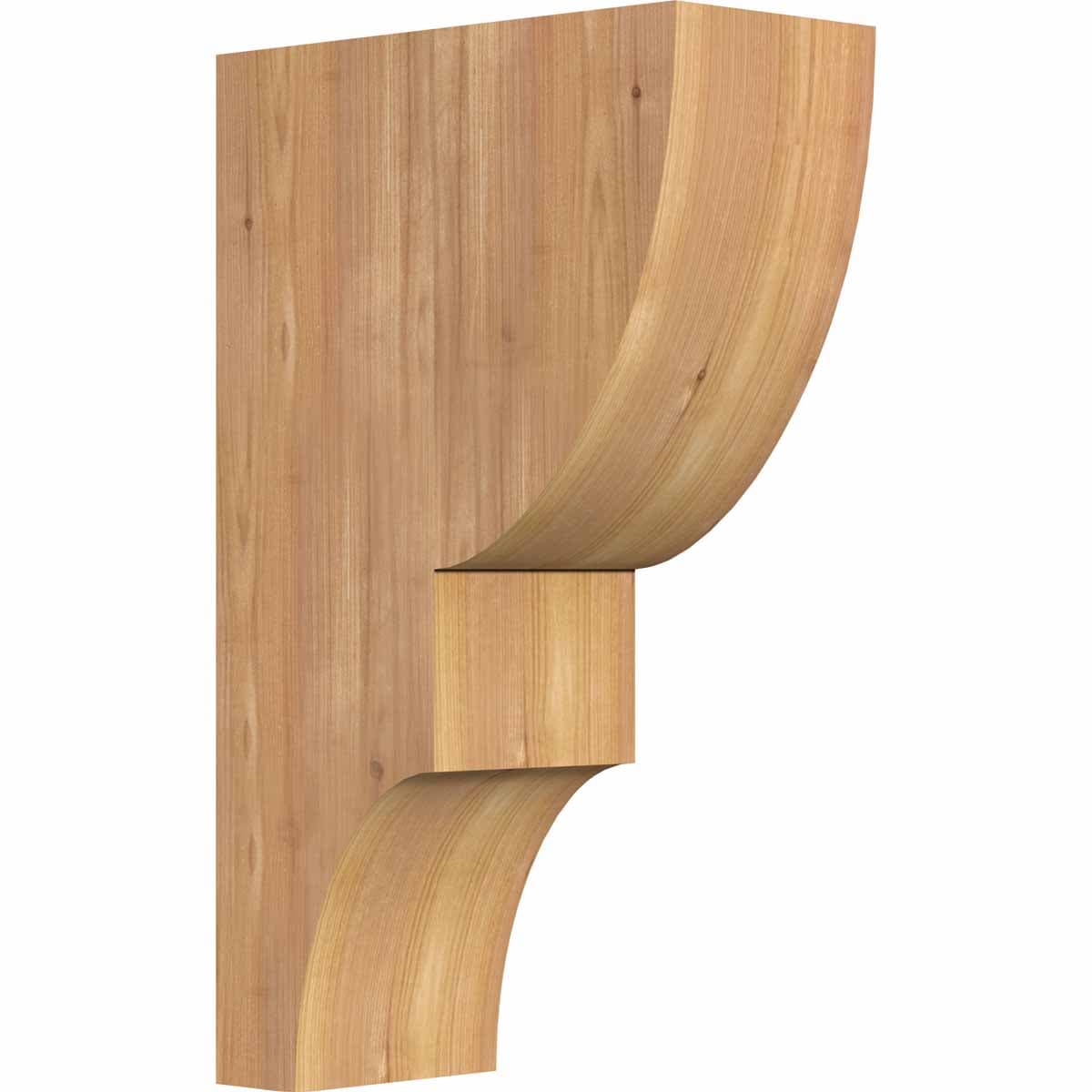 Ekena Millwork COR06X12X20RID00SWR 5.5-in x 12-in x 20-in Ridgewood Unfinished Western red cedar Wood Paintable/Stainable Corbel