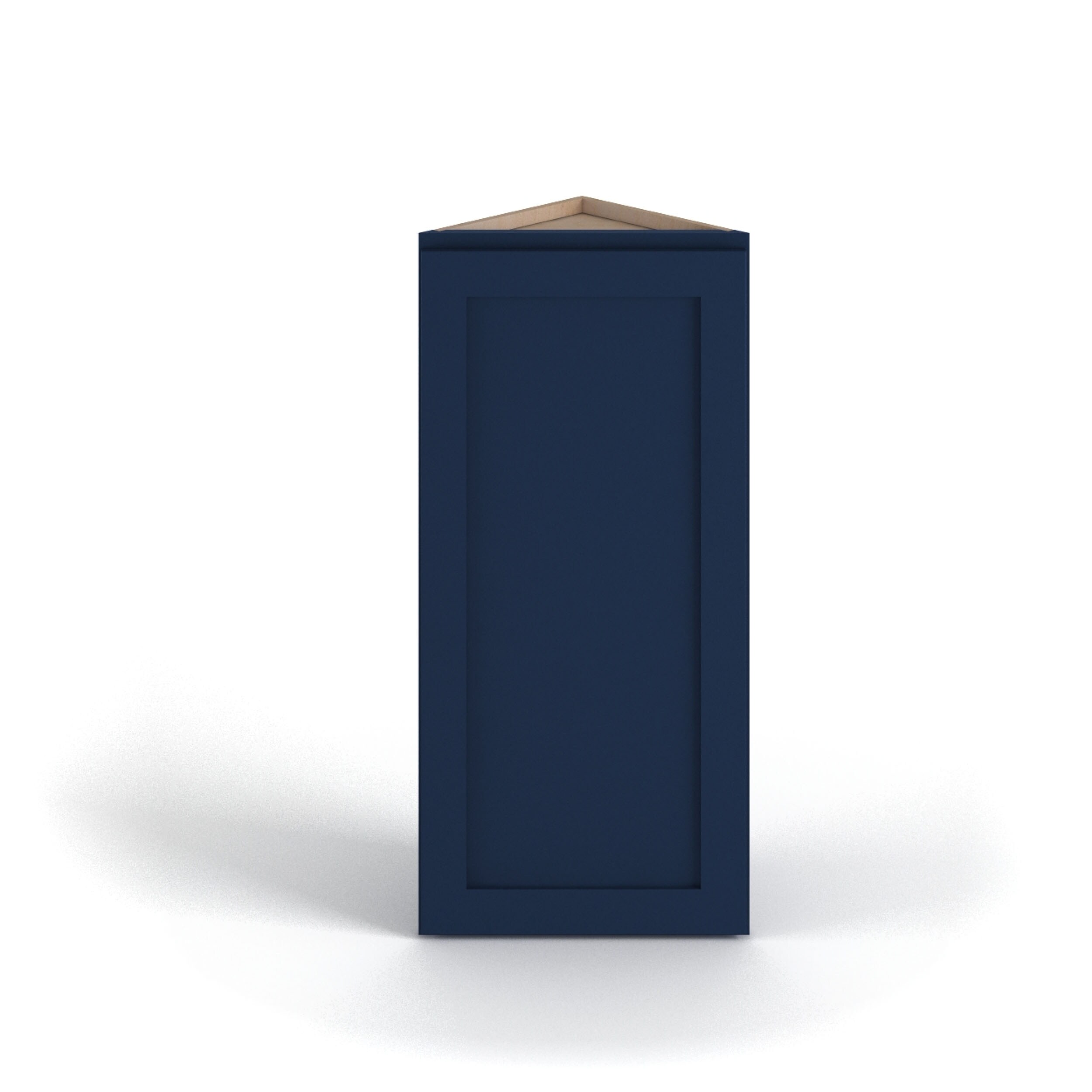 Valleywood Cabinetry 12-in W x 30-in H x 12-in D Marine Blue Birch Diagonal Corner Wall Ready To Assemble Plywood Cabinet (Flat Panel Shaker Style)