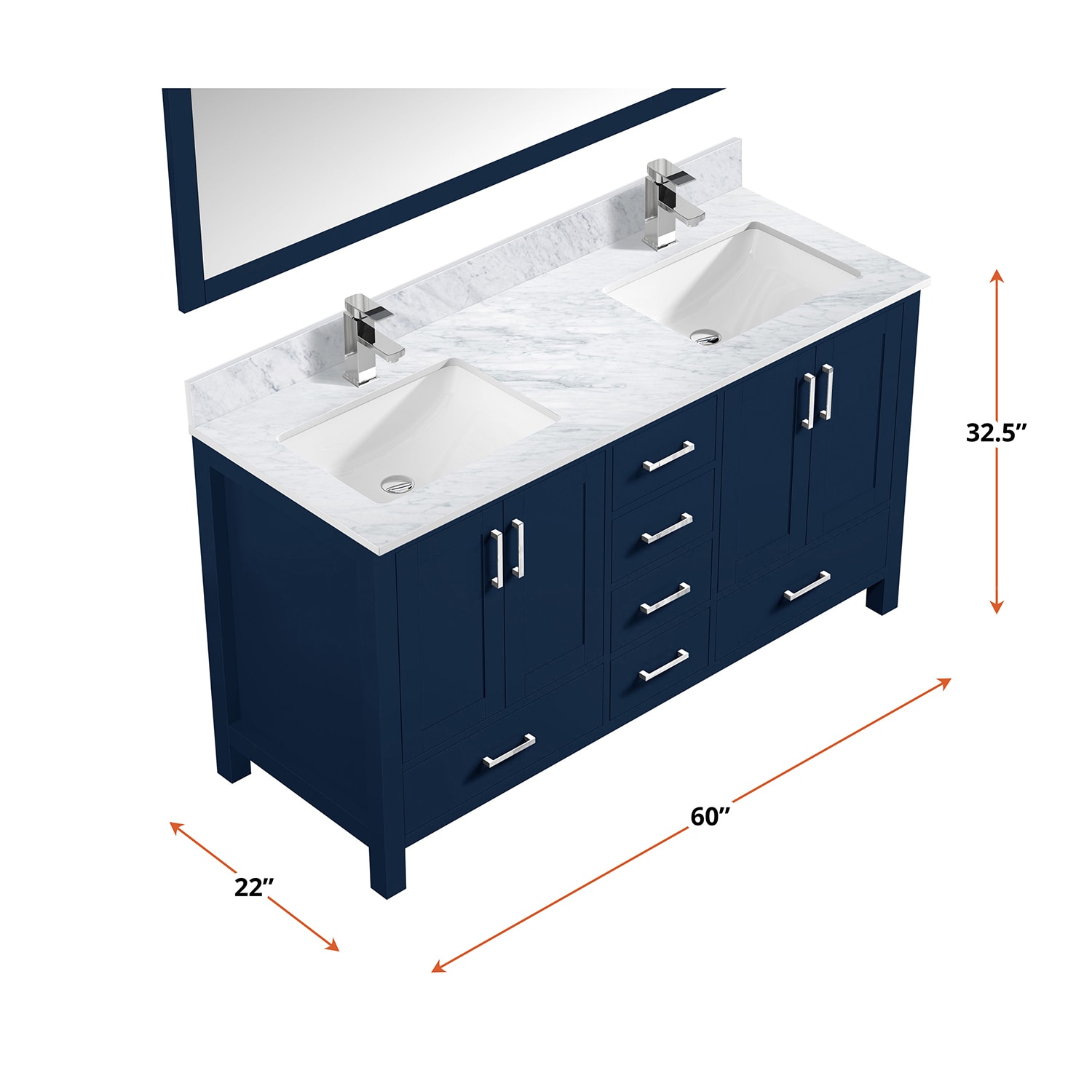 Lexora LJ342260DEDSM58F Bath-Vanity-Combo - View #5