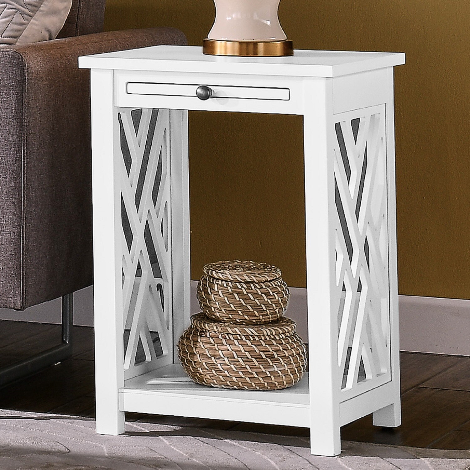 Alaterre Furniture ANCT02WH End-Tables - View #7