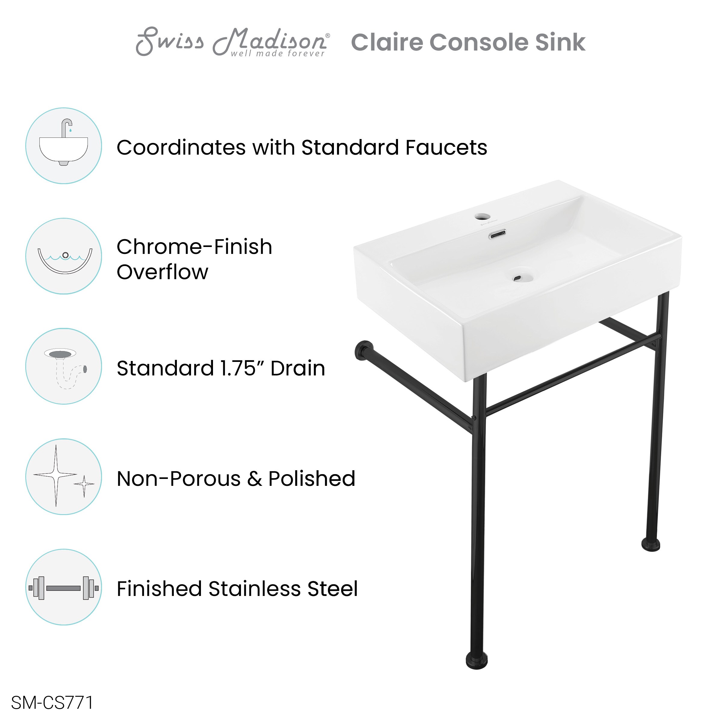 Swiss Madison SM-CS771 Console-Sinks - View #12