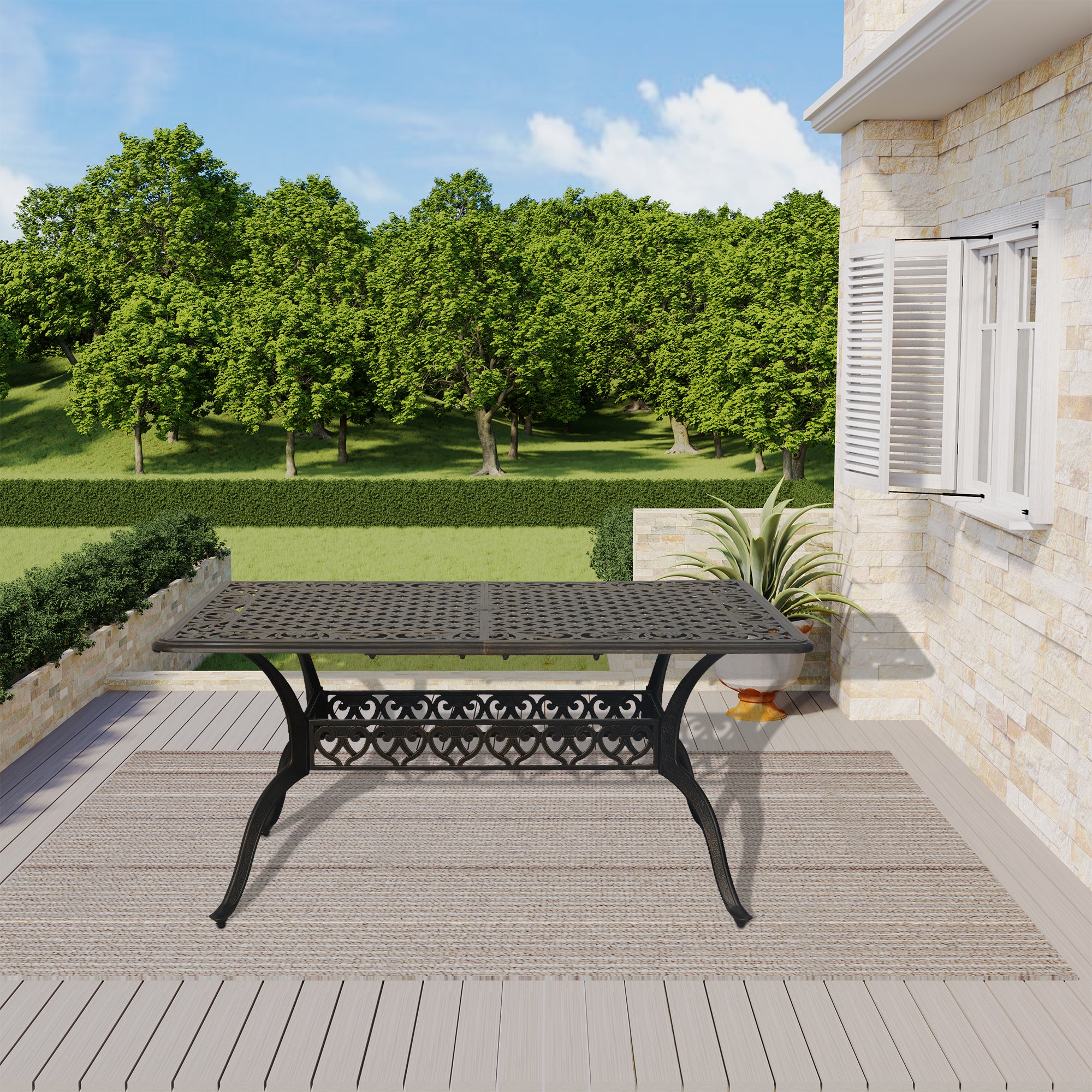 Boyel Living BL-XG150SQ-BR Patio-Tables - View #3