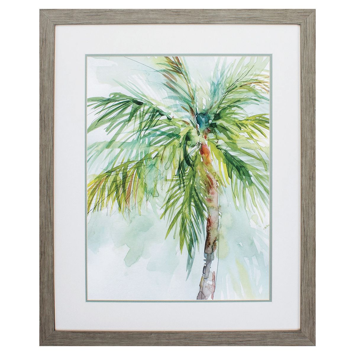 HomeRoots 27-in x 33-in Wood Toned Frame Palm Breezes II in the Wall ...