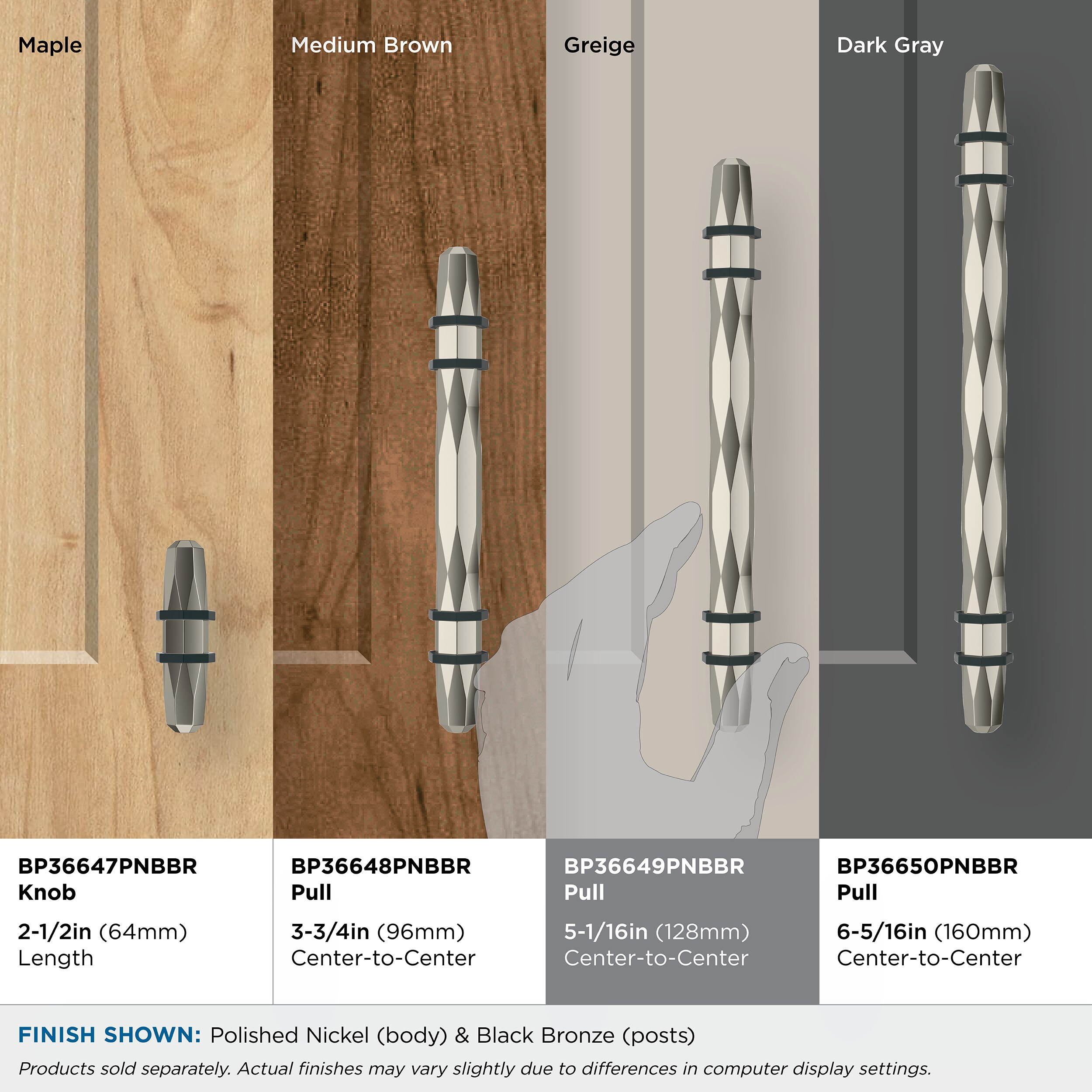 Amerock BP36649PNBBR Cabinet-Pulls - View #6