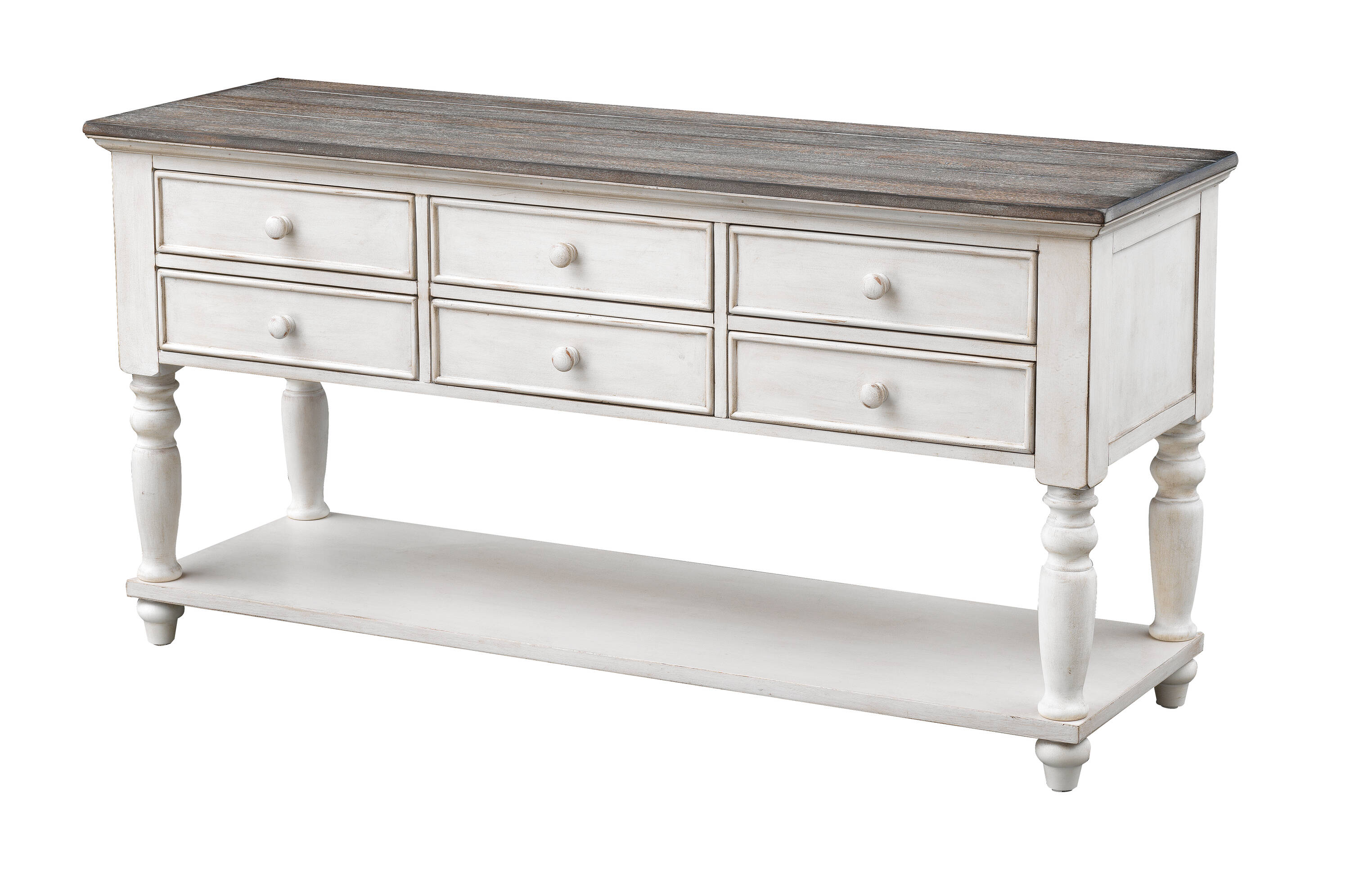 Coast to Coast 48108 Bar Harbor II Farmhouse Cream Console Table