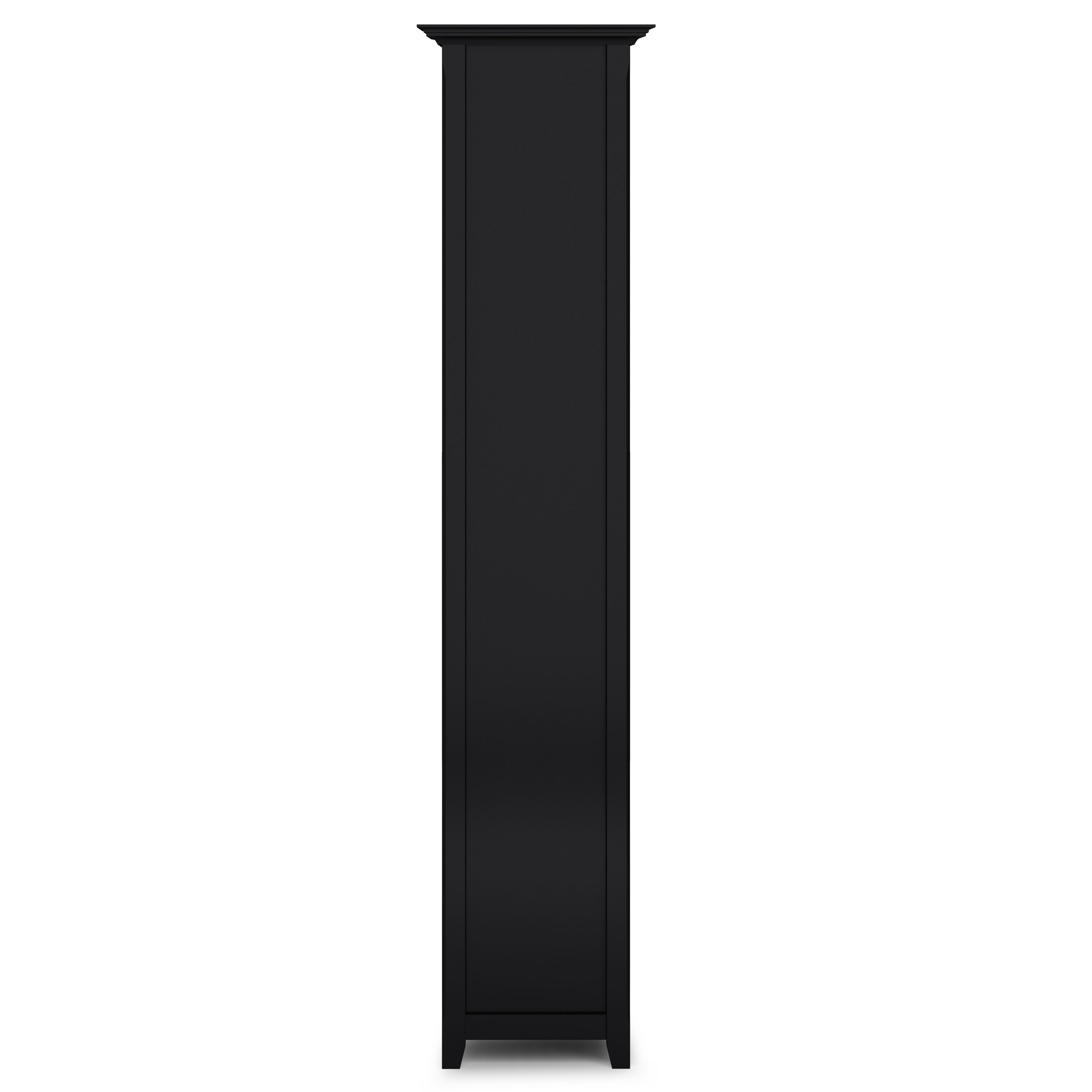 Amherst Adjustable 70'' Solid Wood 5-Shelf Bookcase in Black