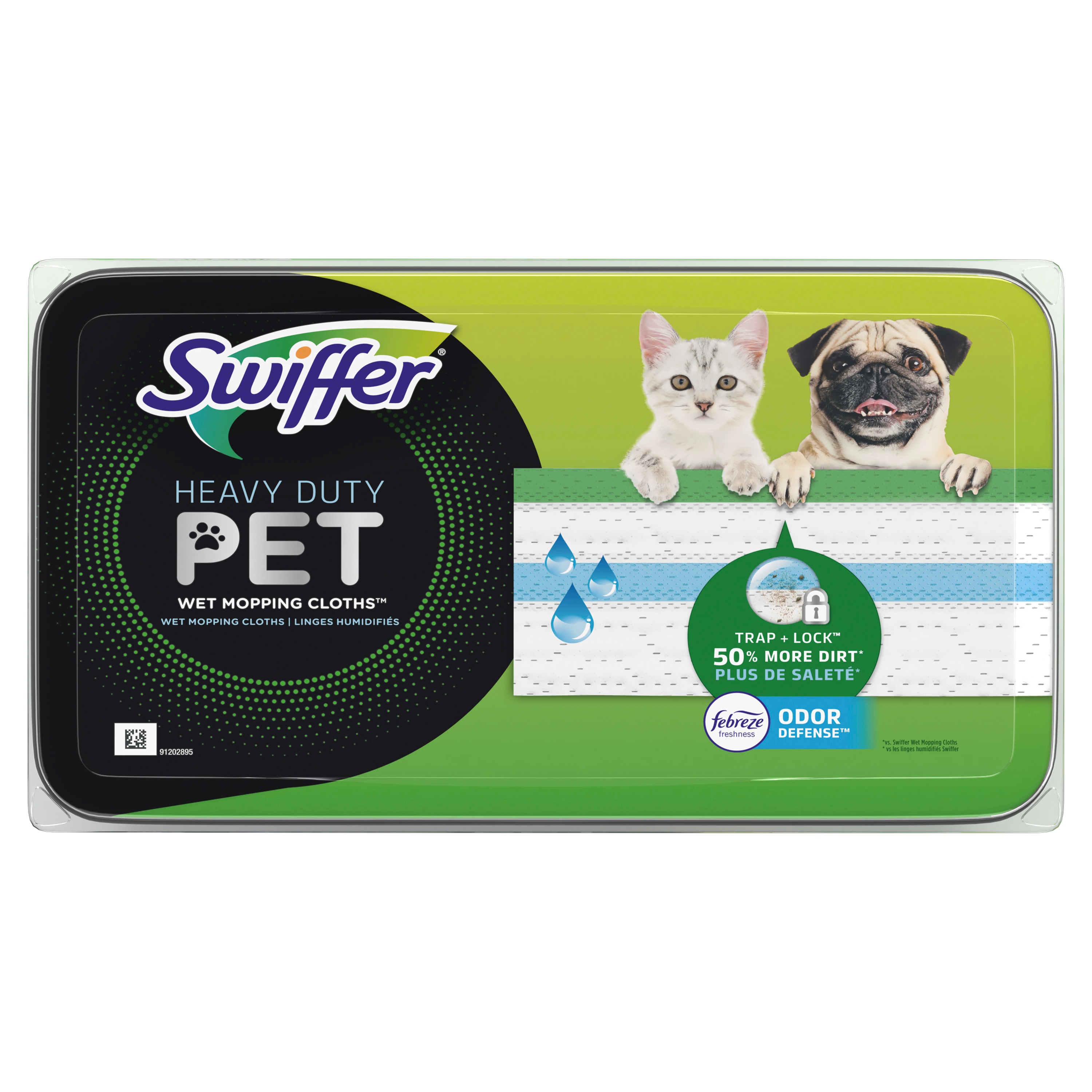 Swiffer Heavy Duty Pet Dry Sweeping Cloth Refills with Febreze Odor Defense 20 ct