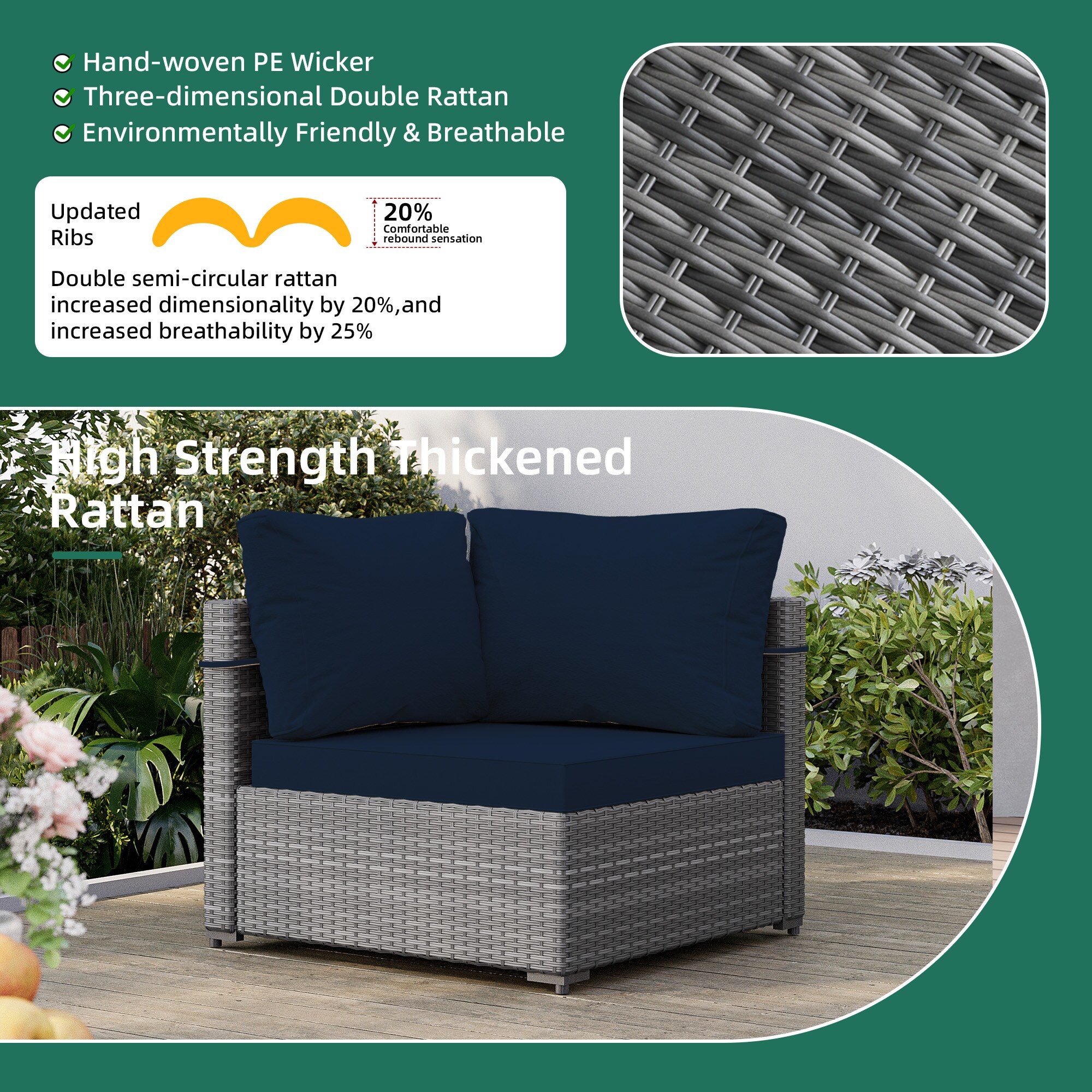 UPHA TBDK-ABC43Y11-NA Patio-Conversation-Sets - View #4