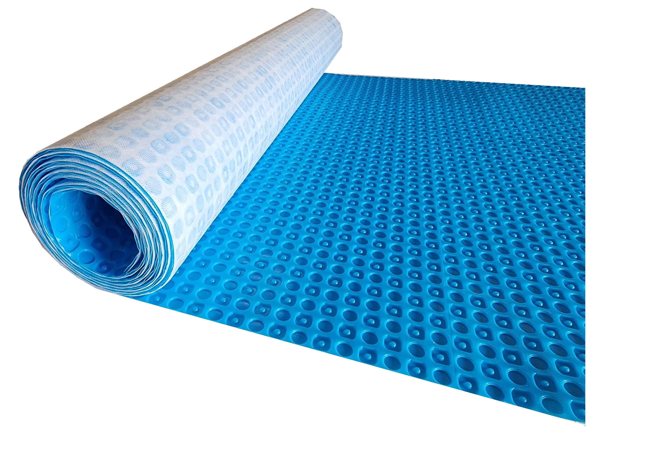 AlinO TUL-XX-BLU15 DeCup 3.28-ft W x 41-ft L x 1.8 -mils Premium Polypropylene Moisture Resistant Flooring Underlayment For Use Under Vinyl Plank, For Use Under Laminate, Hardwood ( 162-sq ft / Roll )