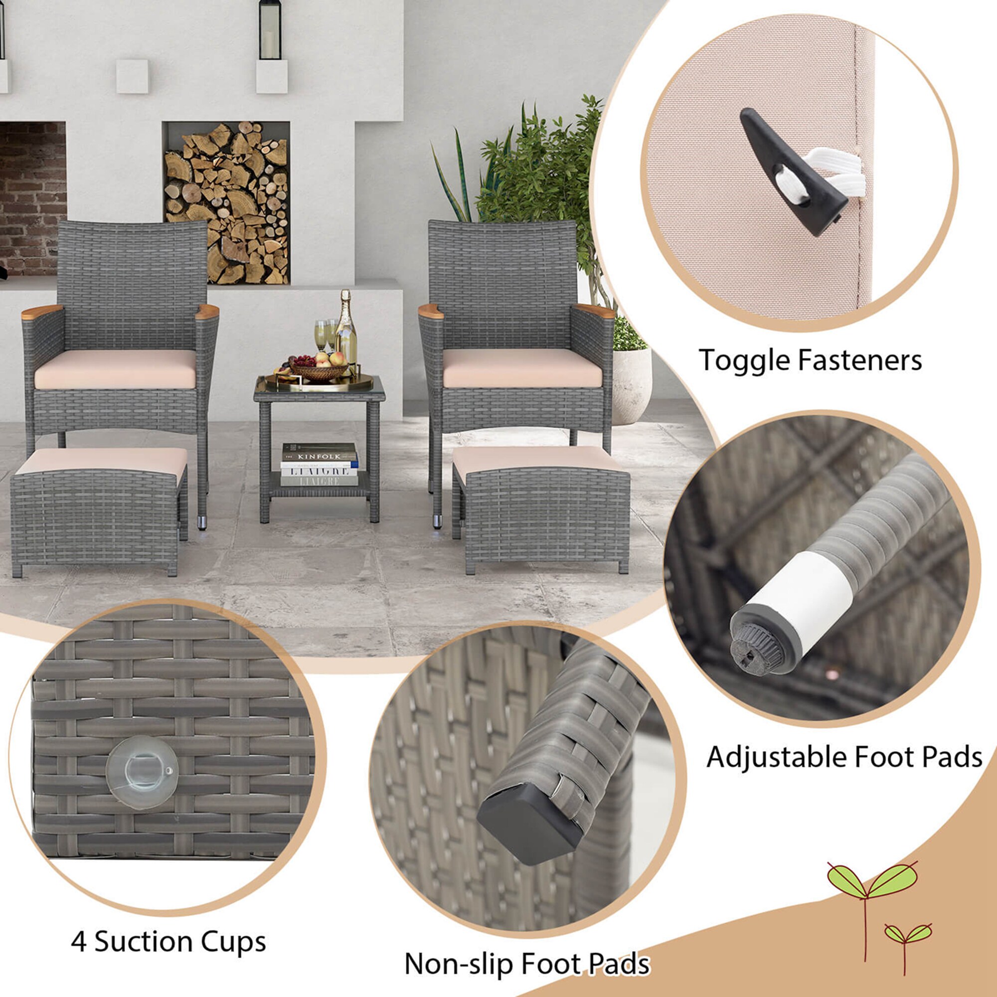 Costway HCST03503 Patio-Conversation-Sets - View #6