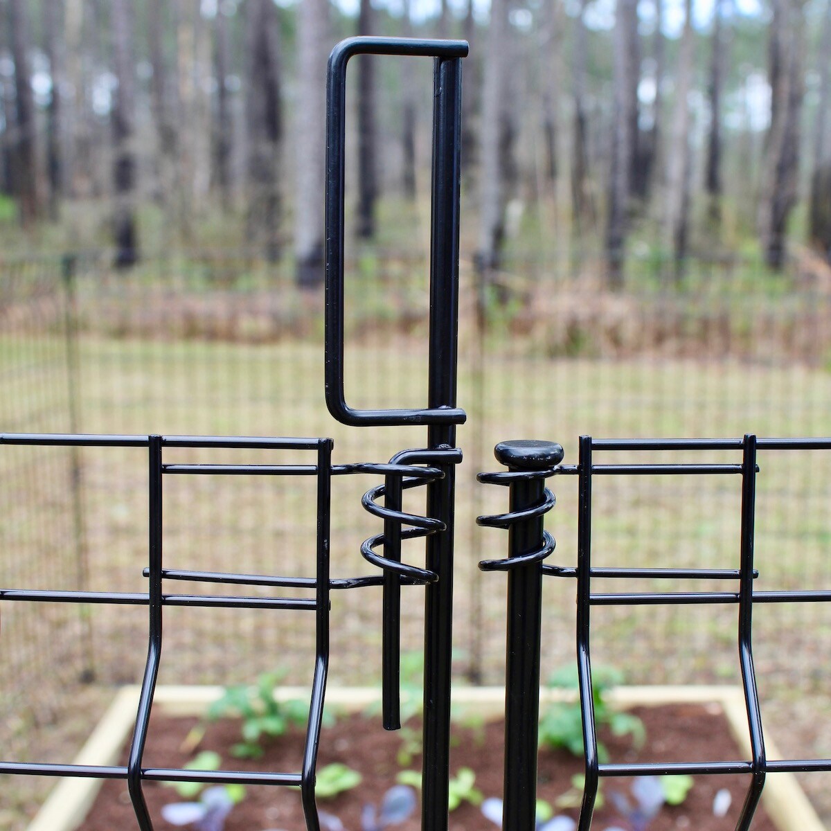 YARDLINK 3-ft H x 1-1/2-in W Powder-coated Galvanized Steel Decorative Metal No Dig Garden Fence Post