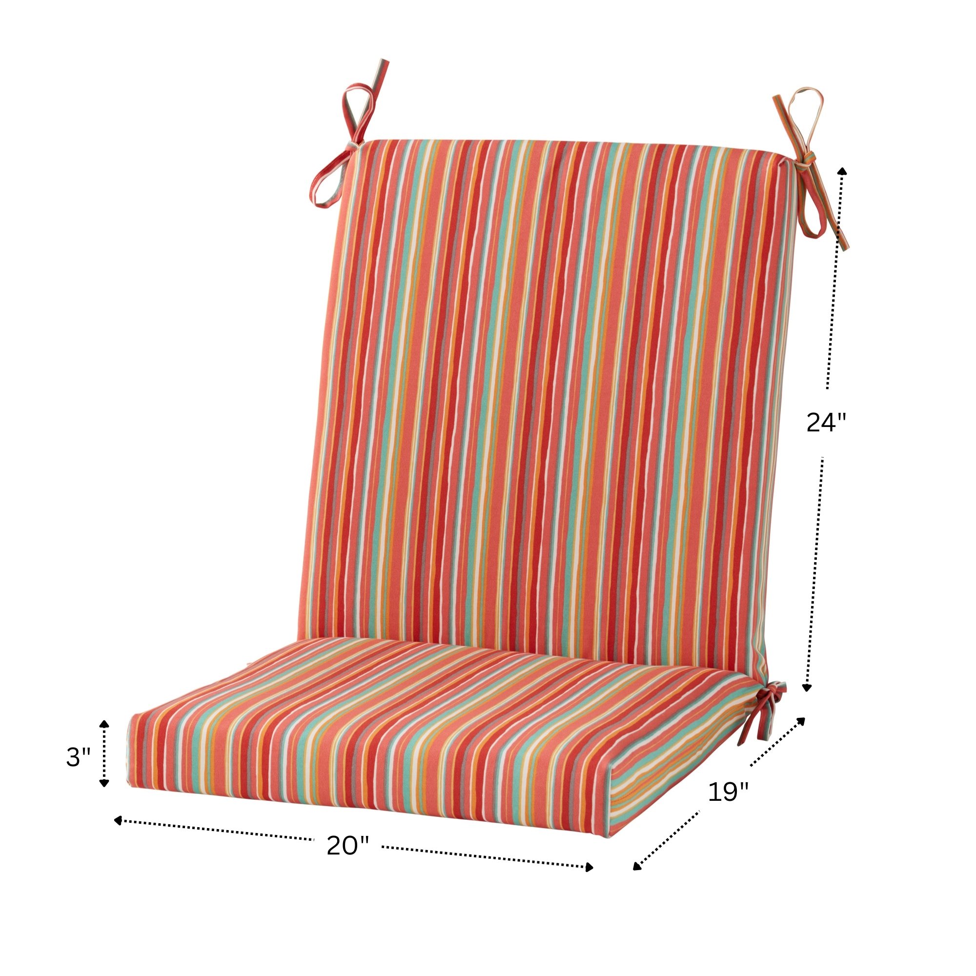 Greendale Home Fashions OP1900-WATERMELON Patio-Furniture-Cushions - View #6