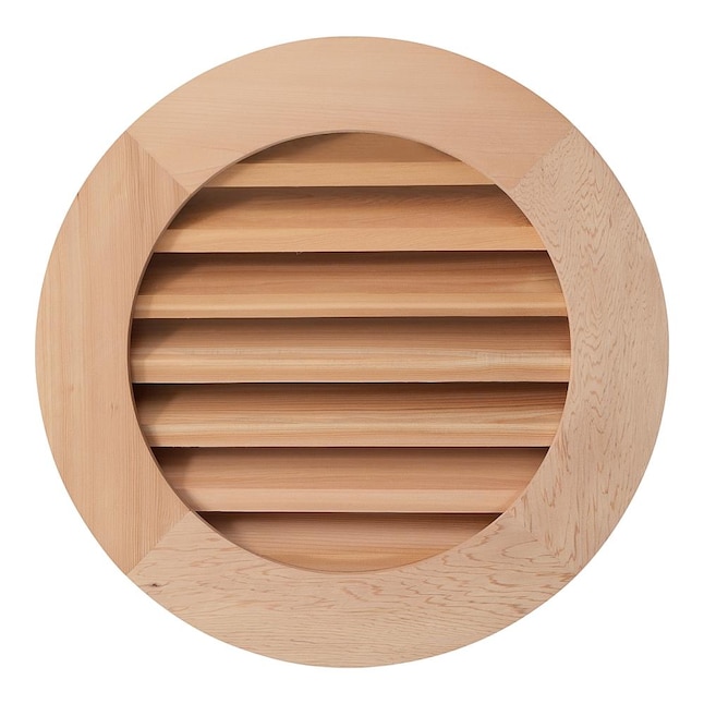 Raw Redwood Round Wood Gable Vent, Round Gable Vents Wood