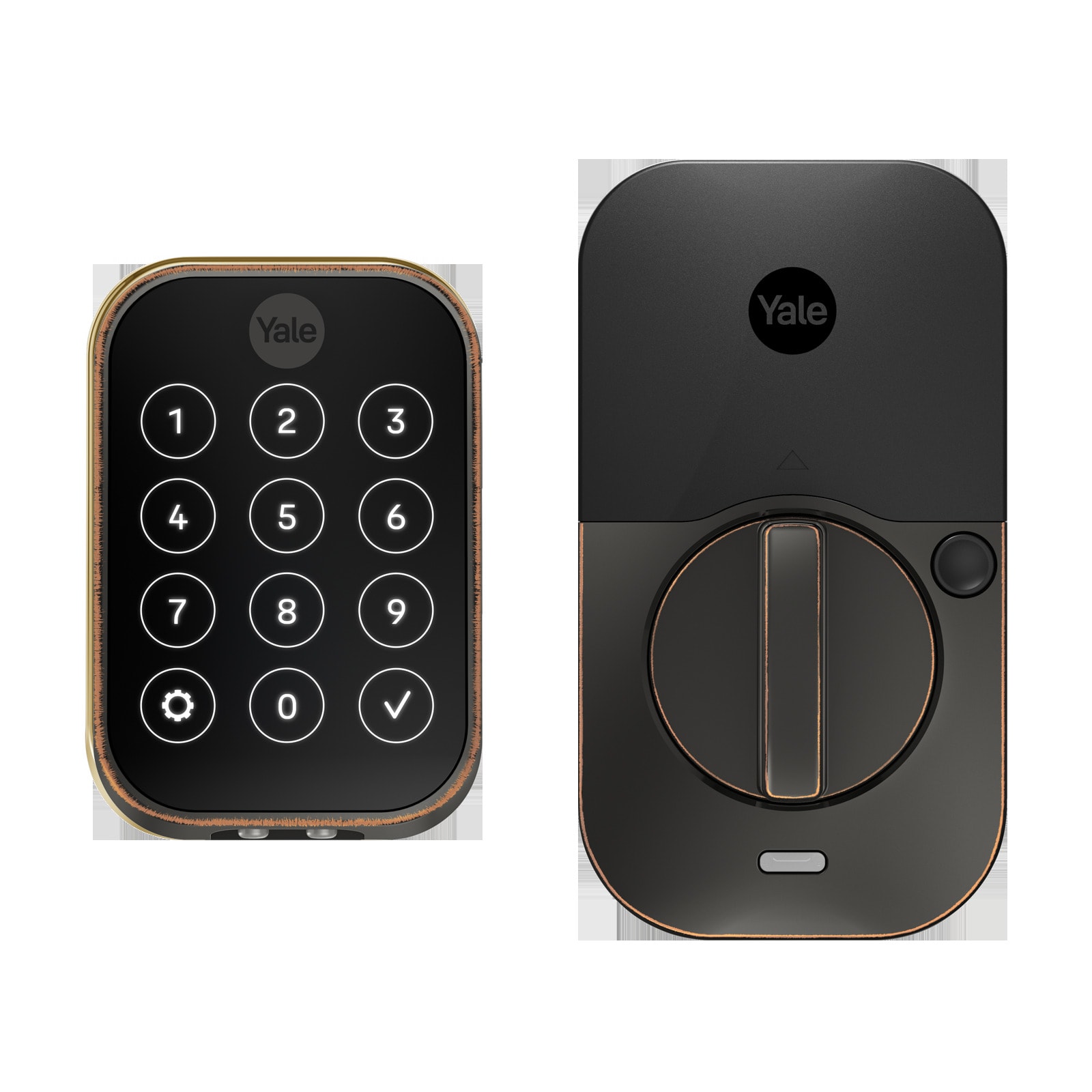 Kwikset Aura Matte Black Smart Lock Electronic Deadbolt Bluetooth Smartkey with Keypad 942 BLE DB 514 SMT Sansujyuku sansujyuku.com