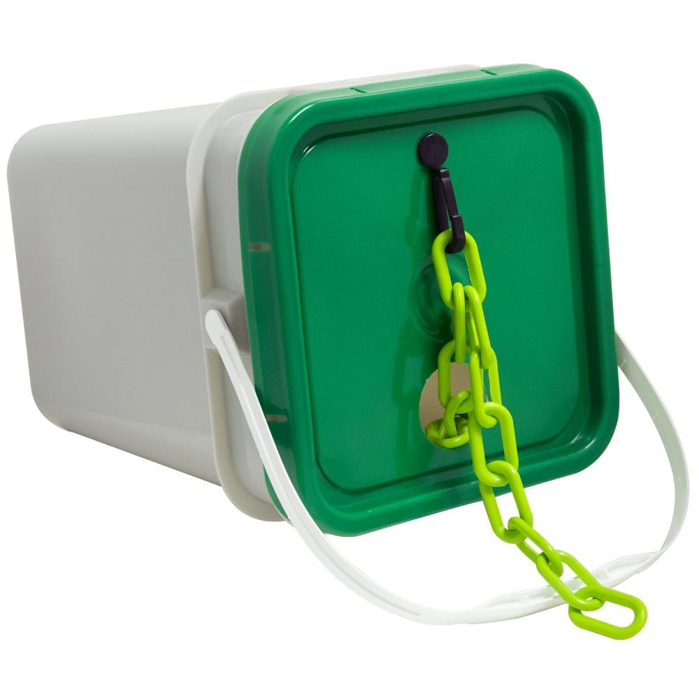 Mr. Chain 30014-P 1.5 In. (#6, 38Mm) X 300 Ft. Safety Green Plastic Barrier Chain In A Pail