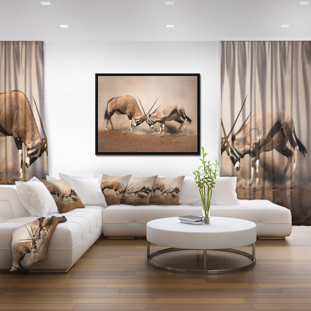 Designart Wood Floater Frame 32-in H x 42-in W Animals Print on Canvas ...