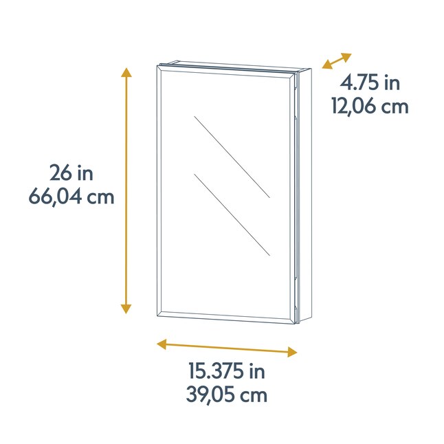 Style Selections 15.375-in x 26-in Rectangle Surface/Recessed Mirrored Medicine Cabinet Style Selections 15.375-in x 26-in Rectangle Surface/Recessed Mirrored Medicine Cabinet