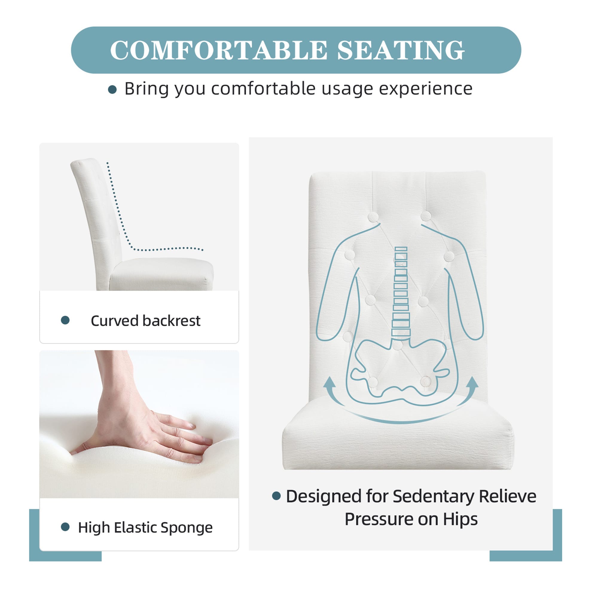 SINOFURN SYA290020WT Dining-Chairs - View #6