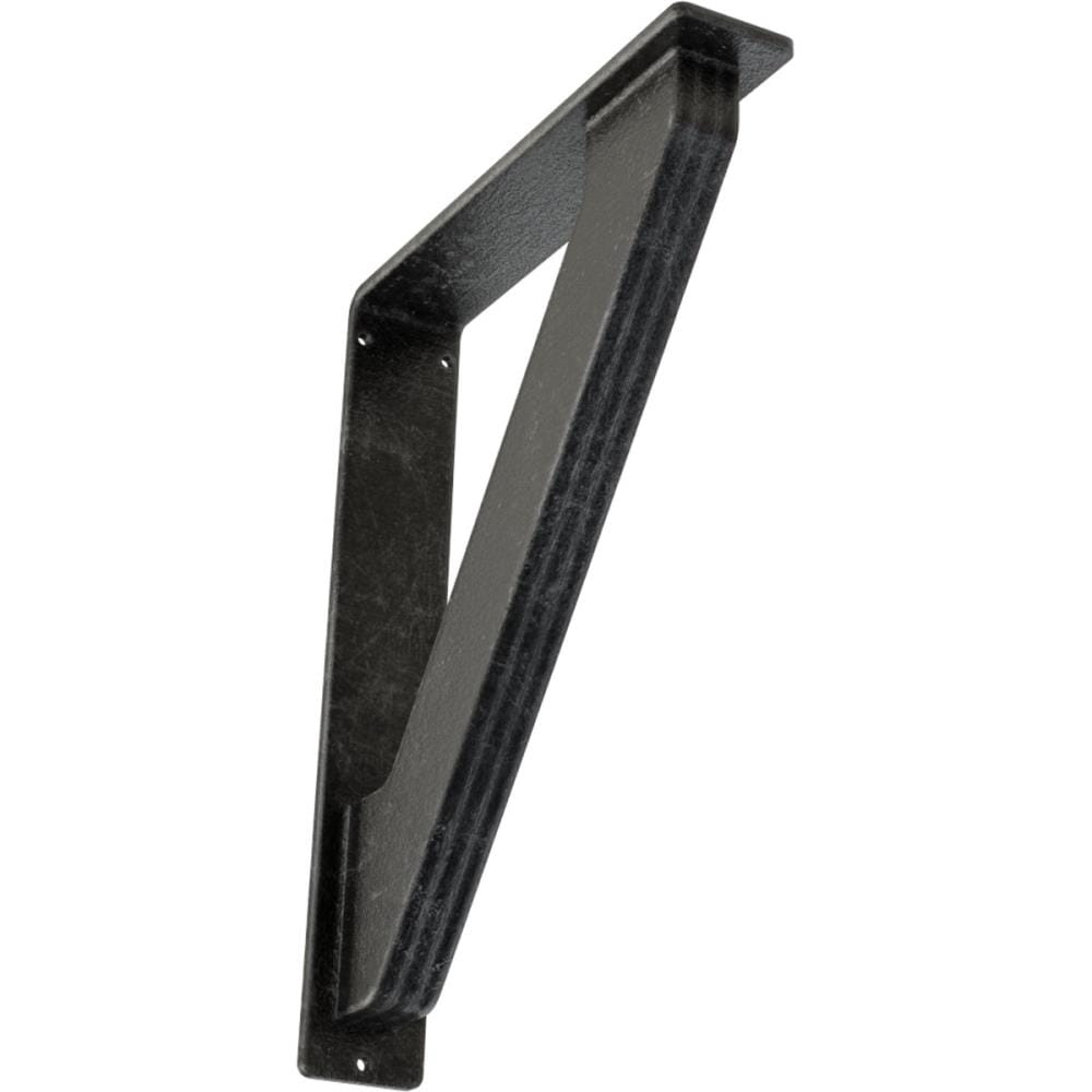 Ekena Millwork BKTM02X10X12TTRASV Traditional 10-in x 2-in x 12-in Gray Wrought iron Countertop support bracket