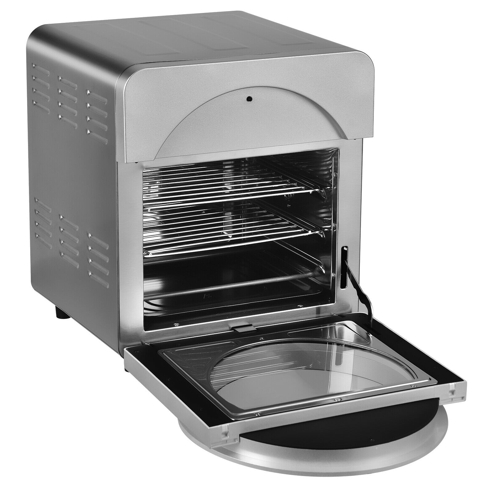Home 19qt Countertop Convection Toaster Oven Air Fryer Combo Included Rotisserie Rack White, Size: 1 Pack, Silver