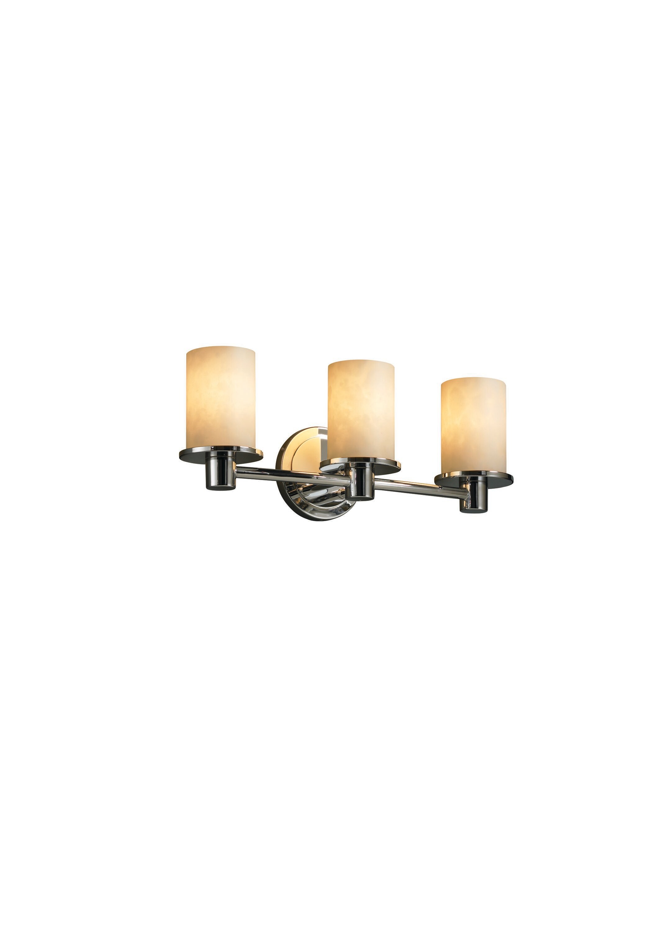 Justice Design Group CLD-8513-10-CROM Clouds 20-in 3-Light Polished Chrome Transitional Vanity Light