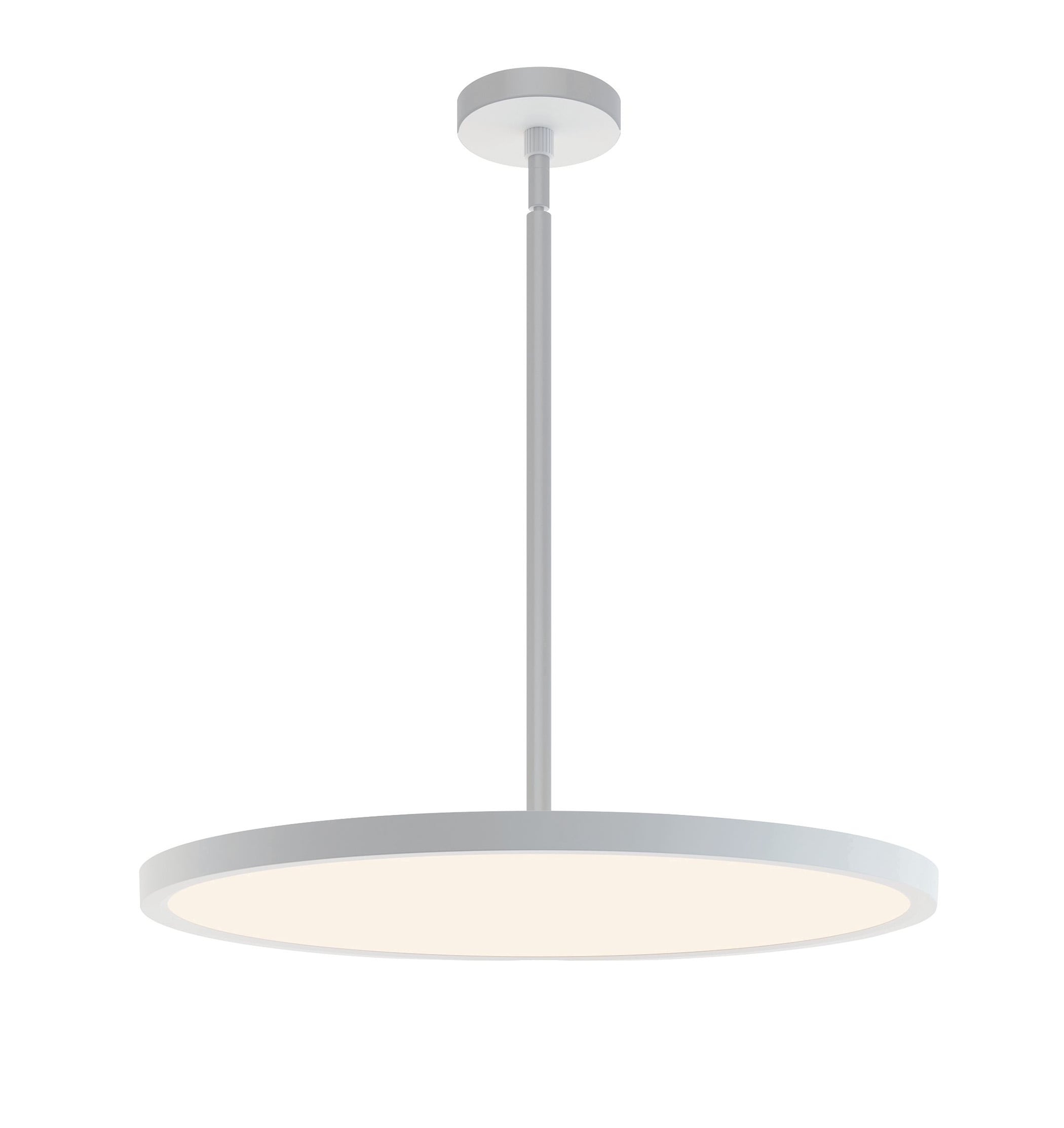 Edge 24" White Aluminum LED Round Pendant Light