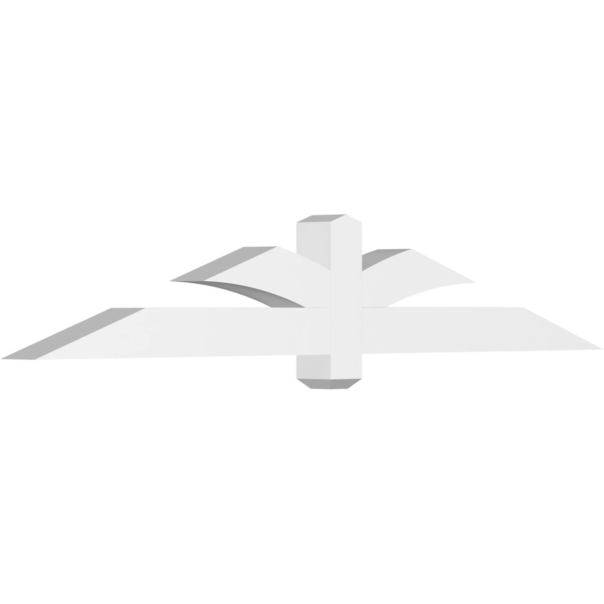 Ekena Millwork GBP072X12X0404RED00 Redmond White PVC Gable bracket